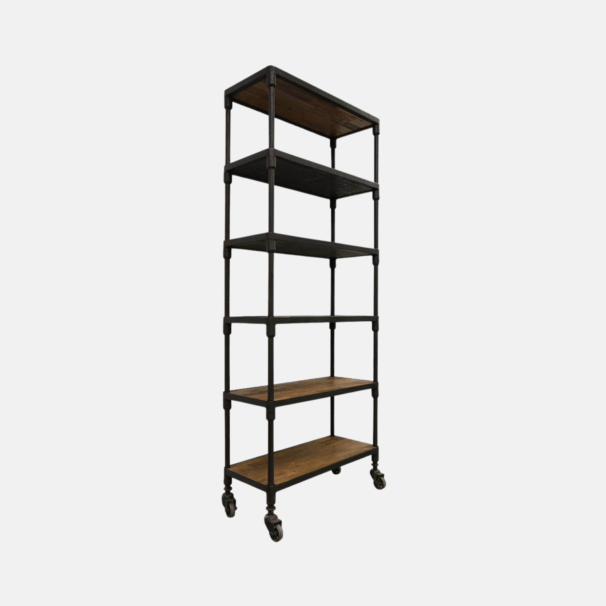 Industrial Metal Book Shelf - Narrow