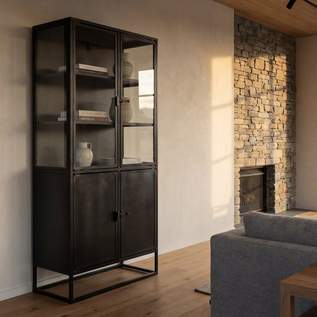 Carson Double Door Metal Display Cabinet