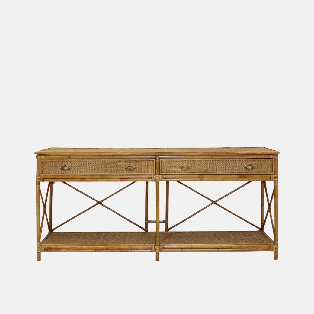 Cayman Double Rattan Console - Large