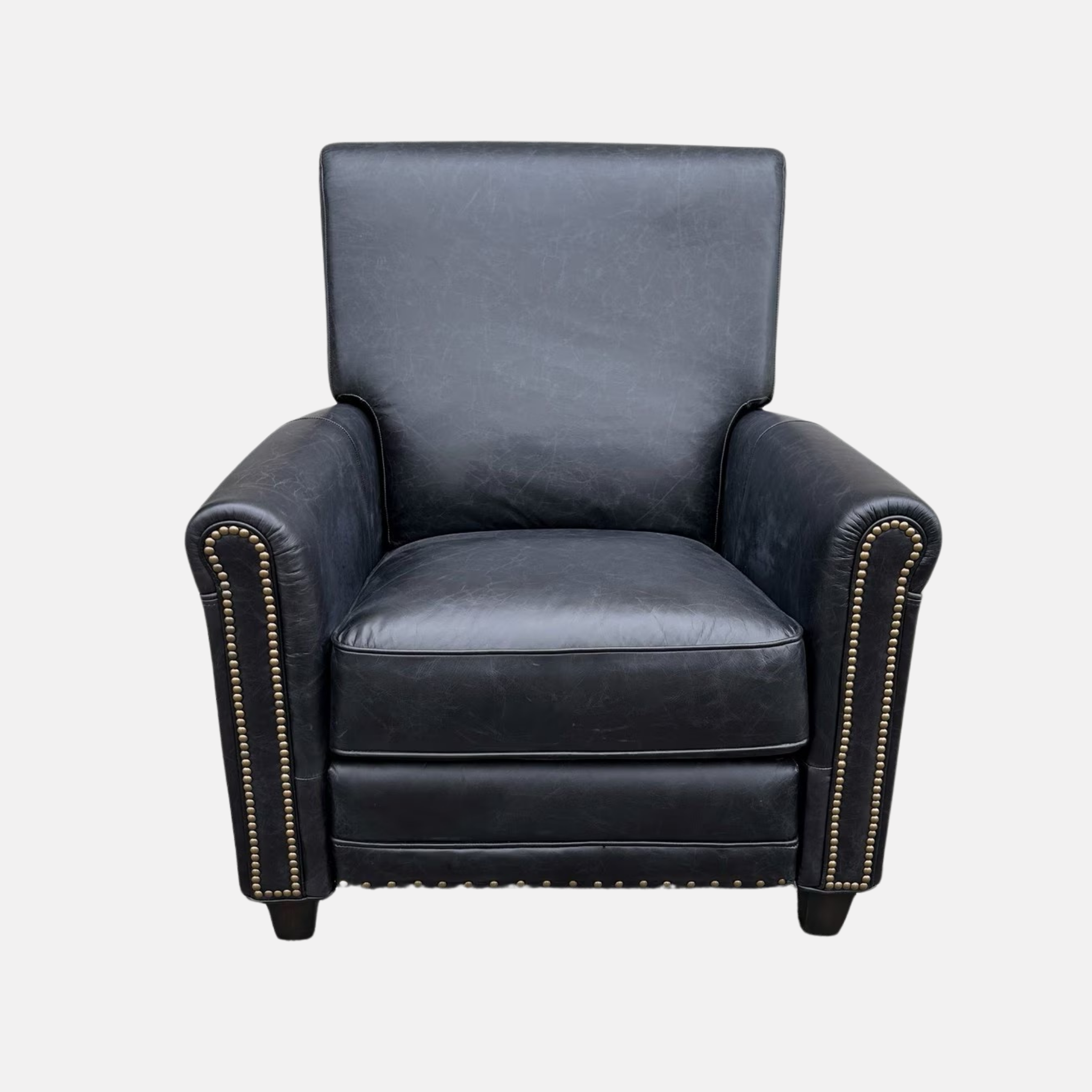 Chatswood Leather Armchair Recliner - Black