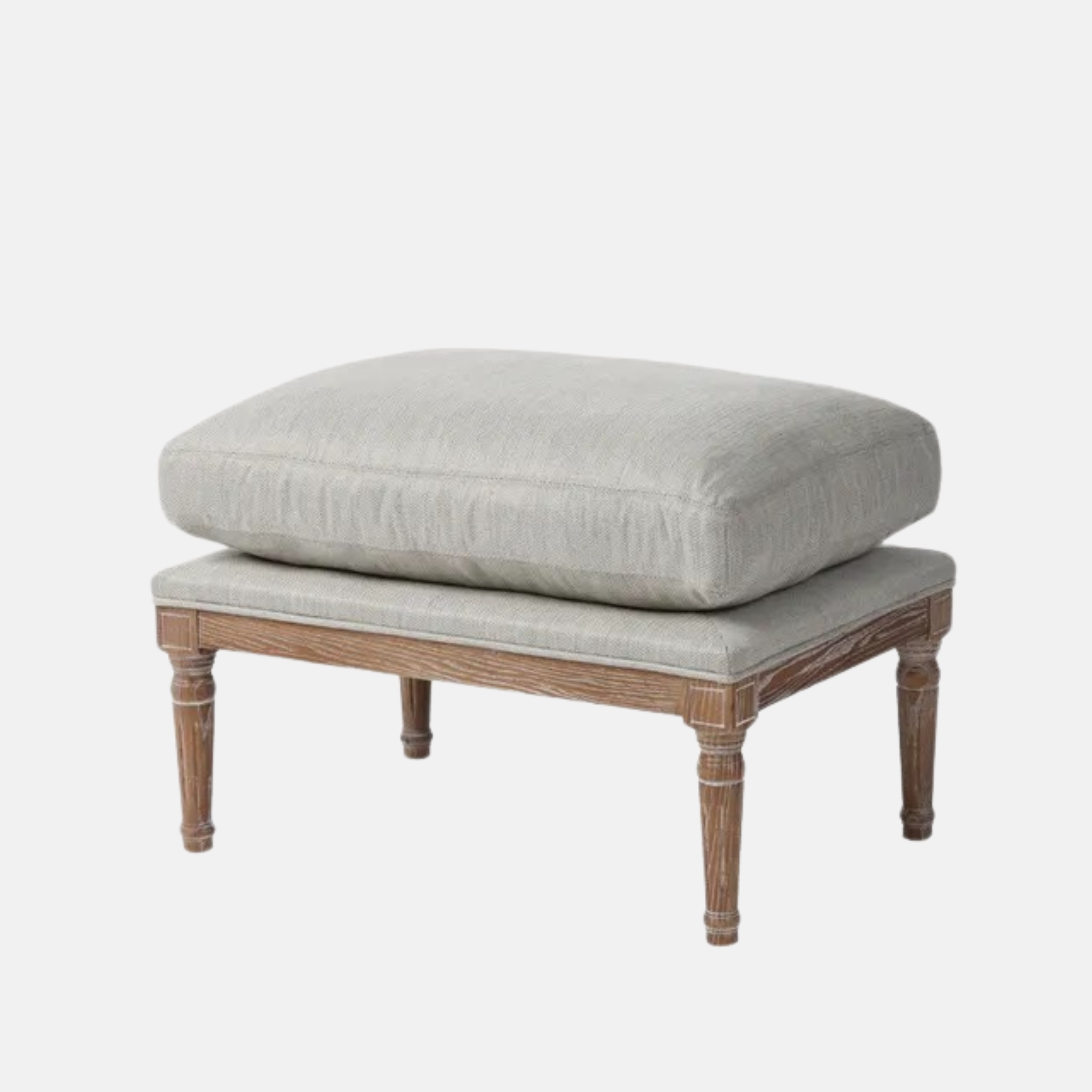 Chester Ottoman - Herringbone Linen