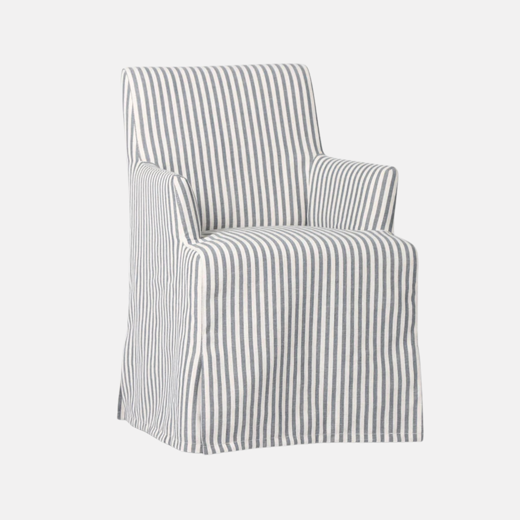 Clifton Slipcover Dining Chair With Arms