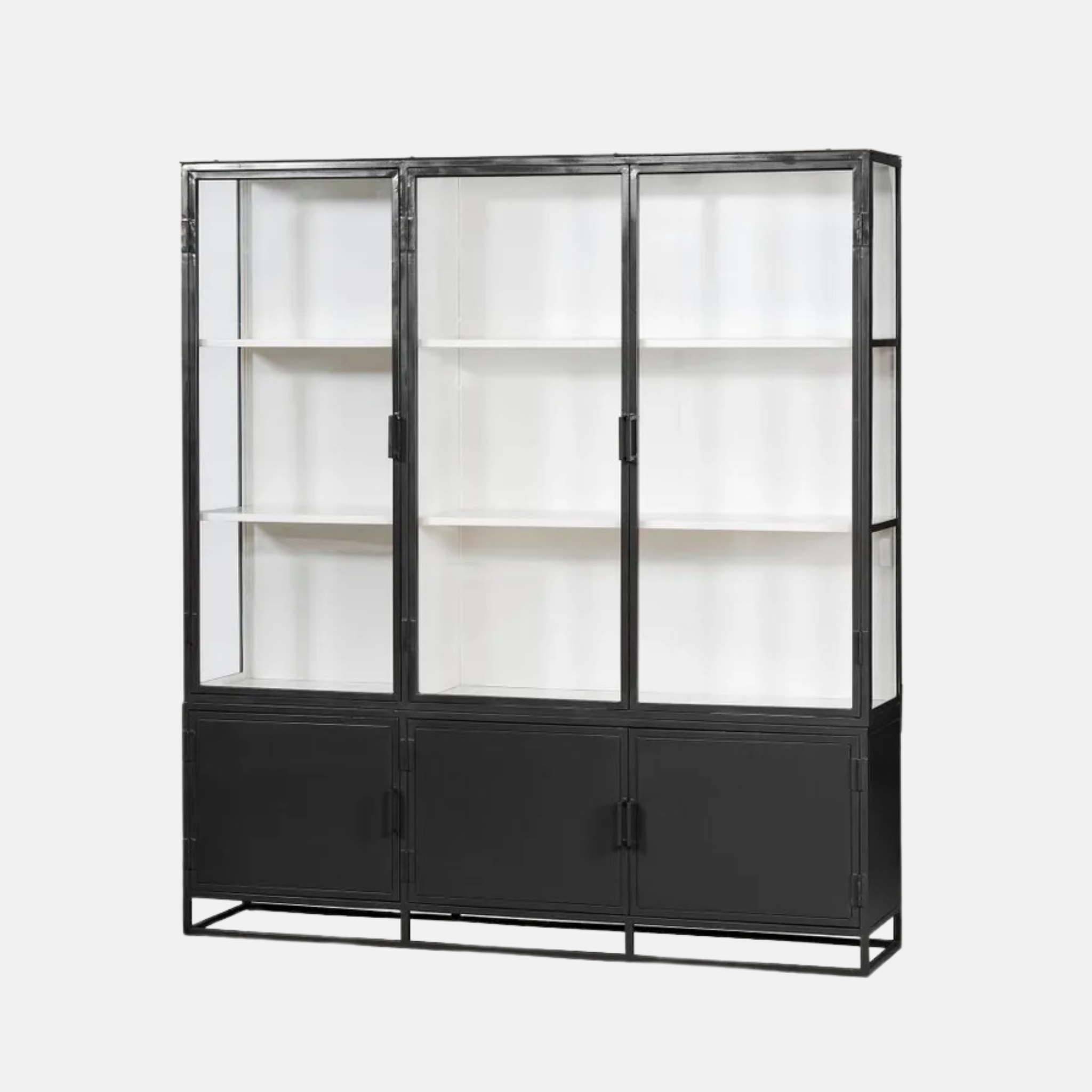 Cole Display Cabinet Triple - Black