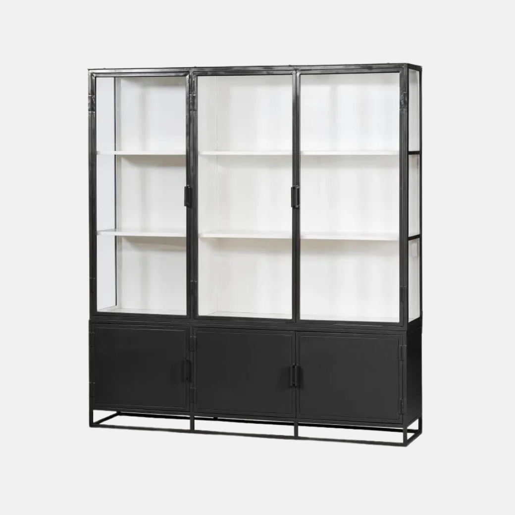 Cole Display Cabinet Triple - Black