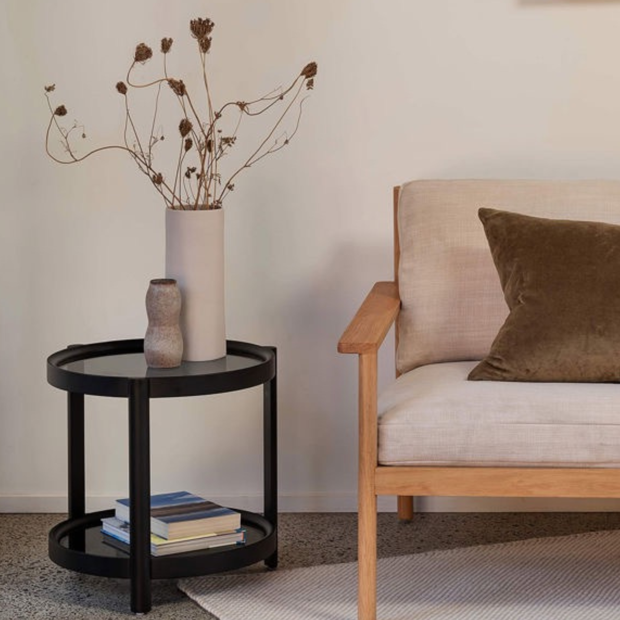 Column Side Table - Black