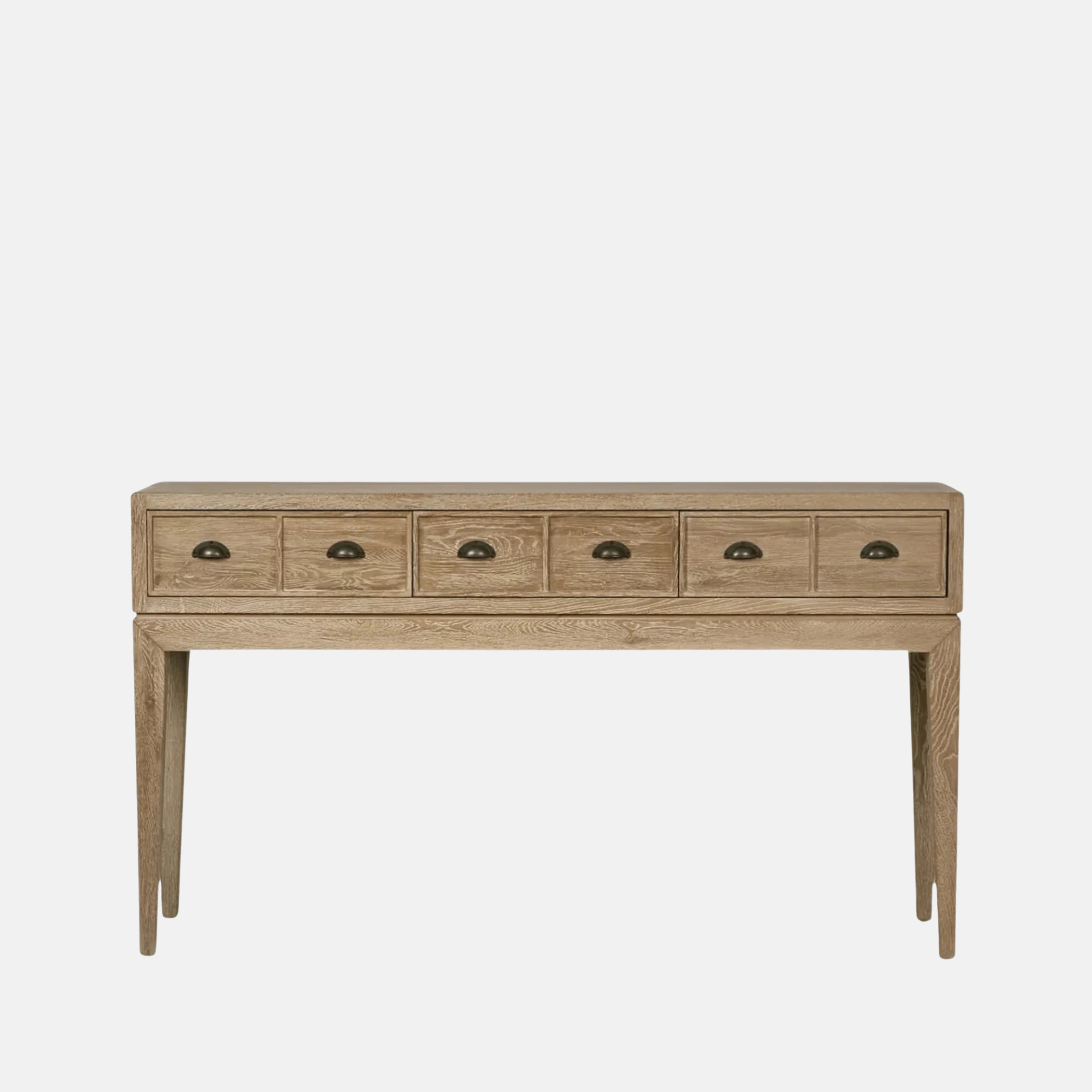 Como 6 Drawer Console - Oak