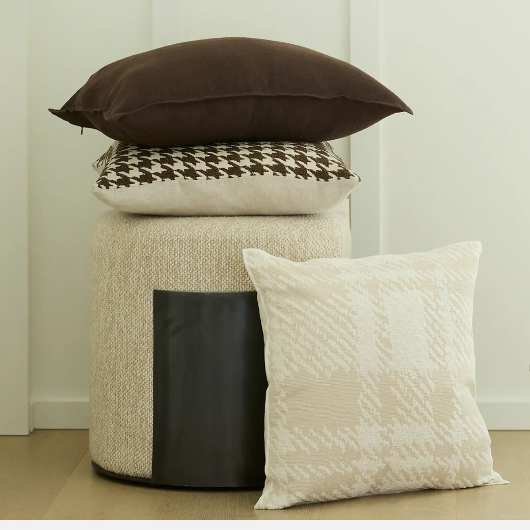 Como Linen Feather Filled Cushion - Coco