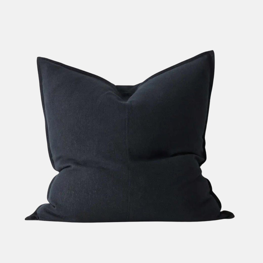 Como Linen Feather Filled Cushion - Shadow
