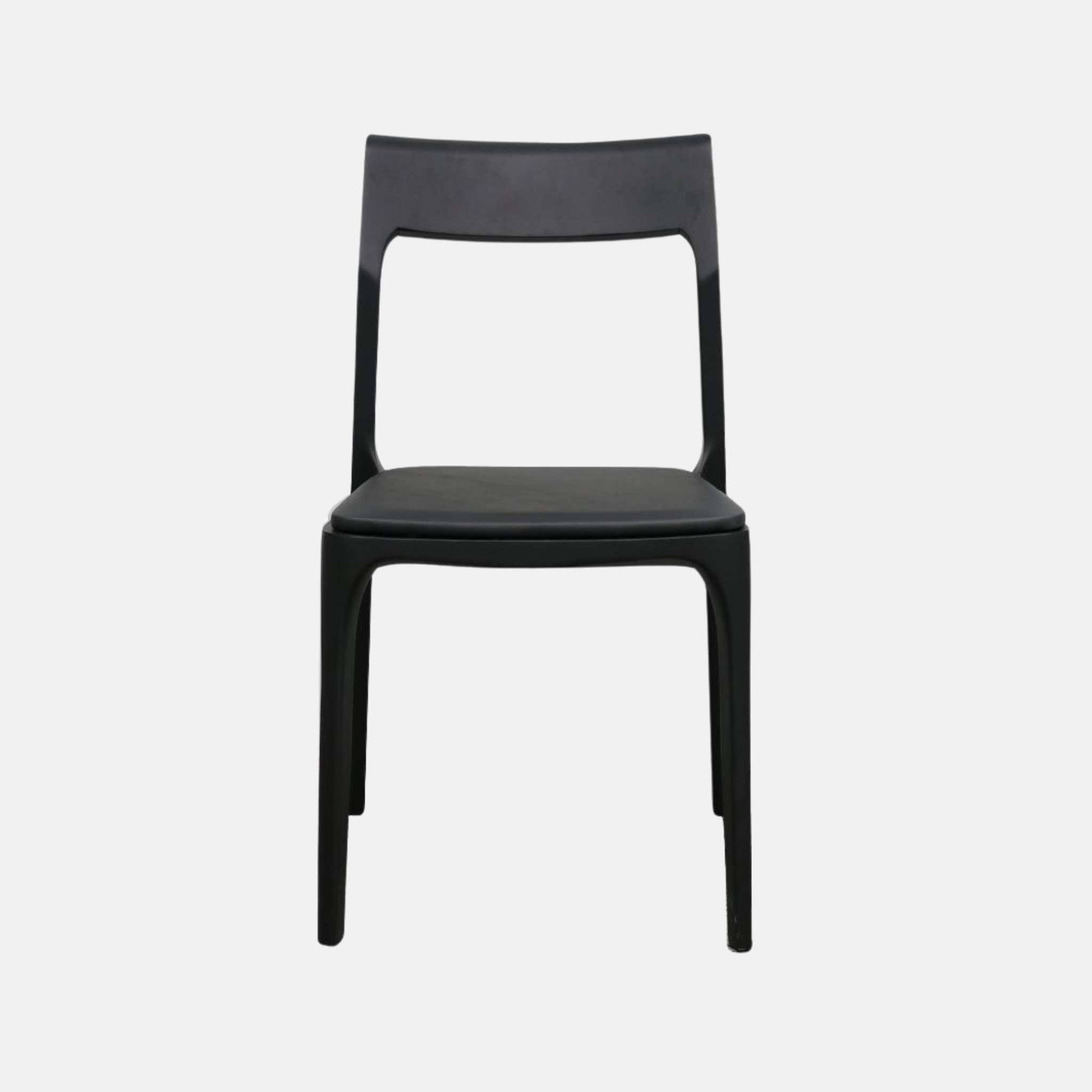 Cooper Stackable Dining Chair - Black Leather