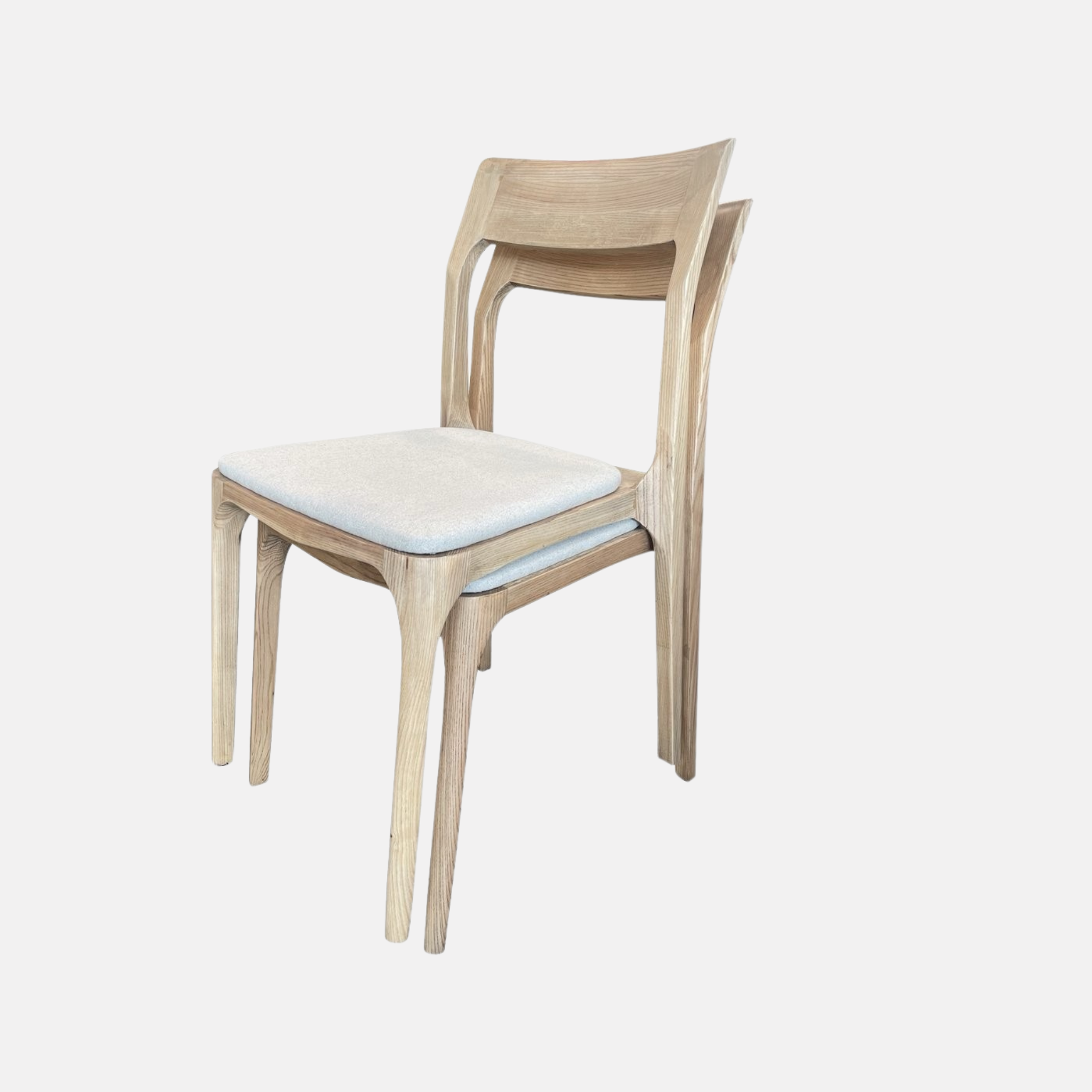 Cooper Stackable Dining Chair - Oak & Linen