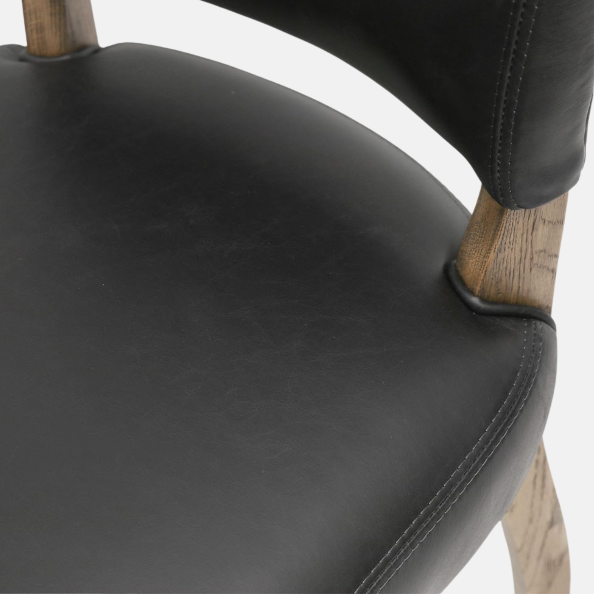 Crane Dining Chair - Black Leather