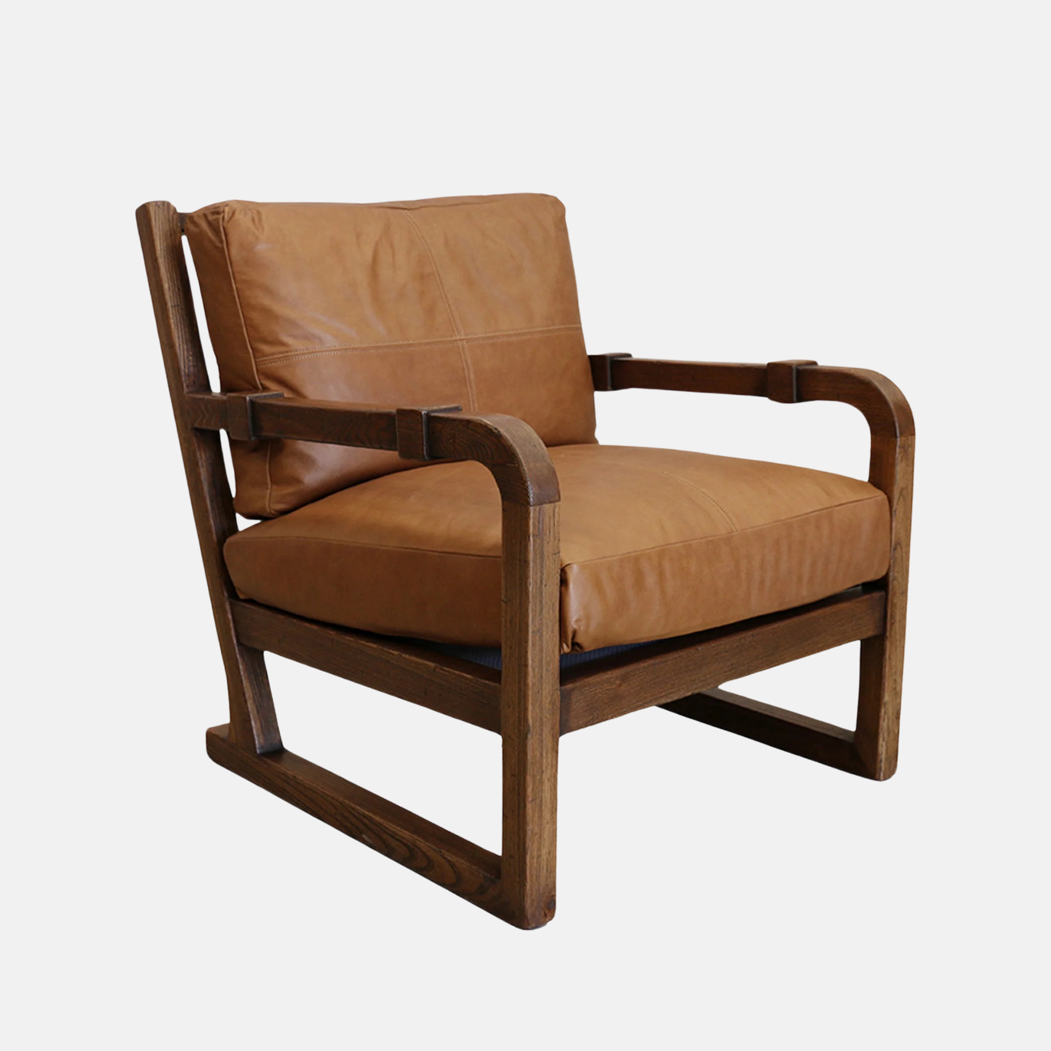 Cuba Leather Armchair - Brown