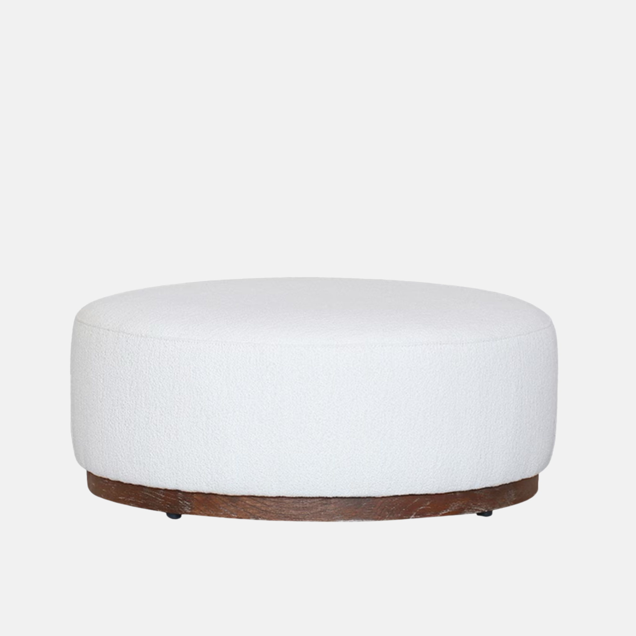 Ashley Round Ottoman - Boucle