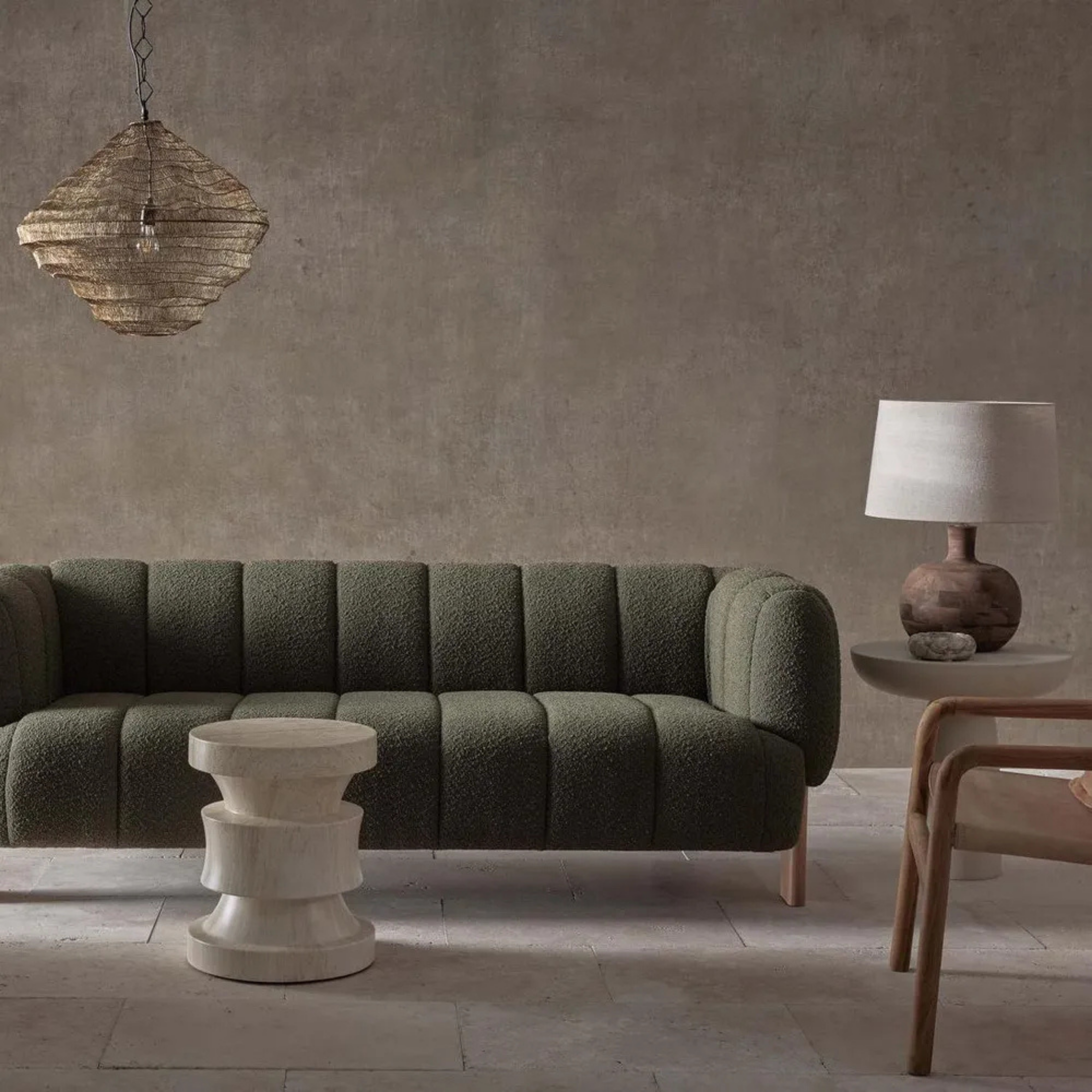 Ditto Boucle Sofa - Green