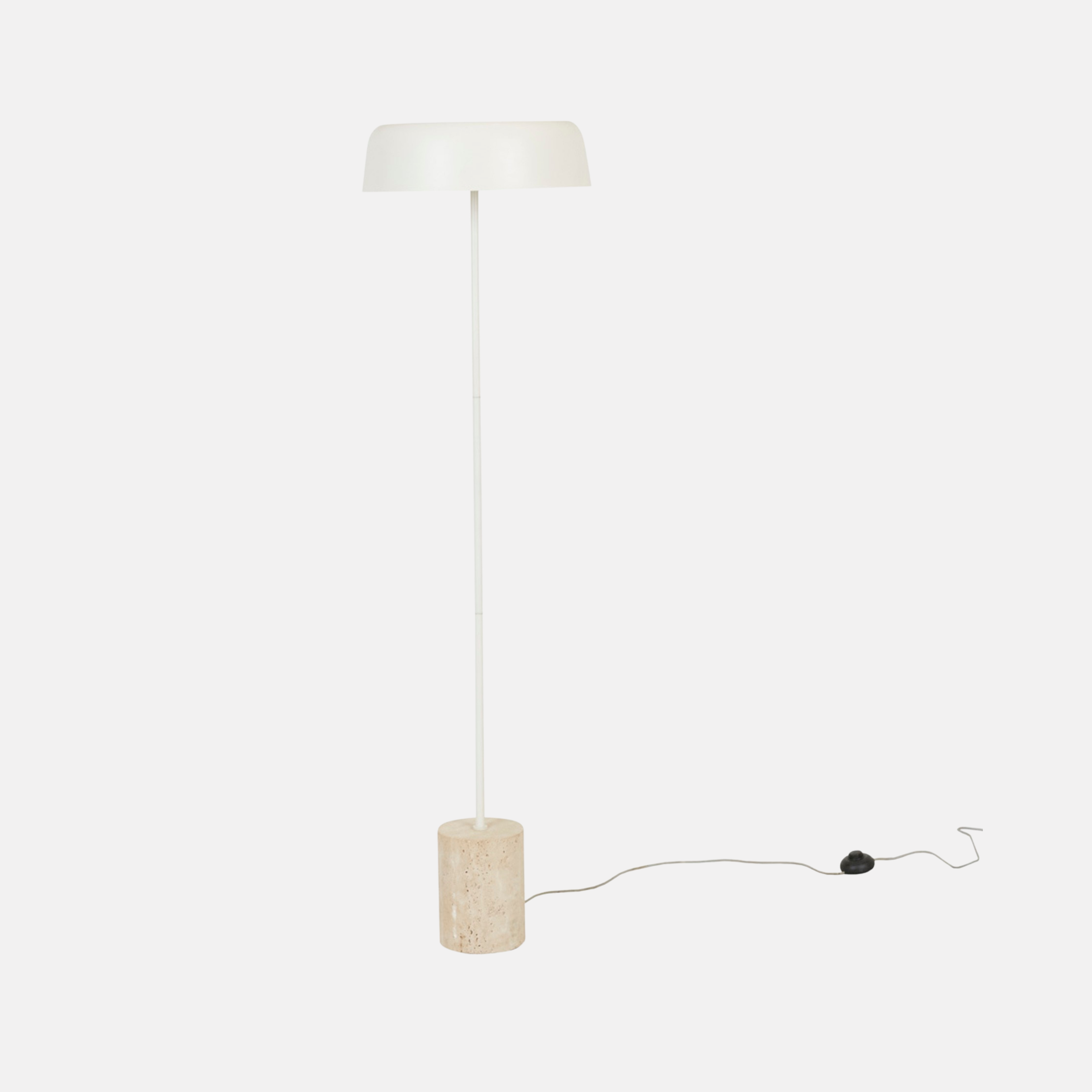 Easton Travertine Floor Lamp - White