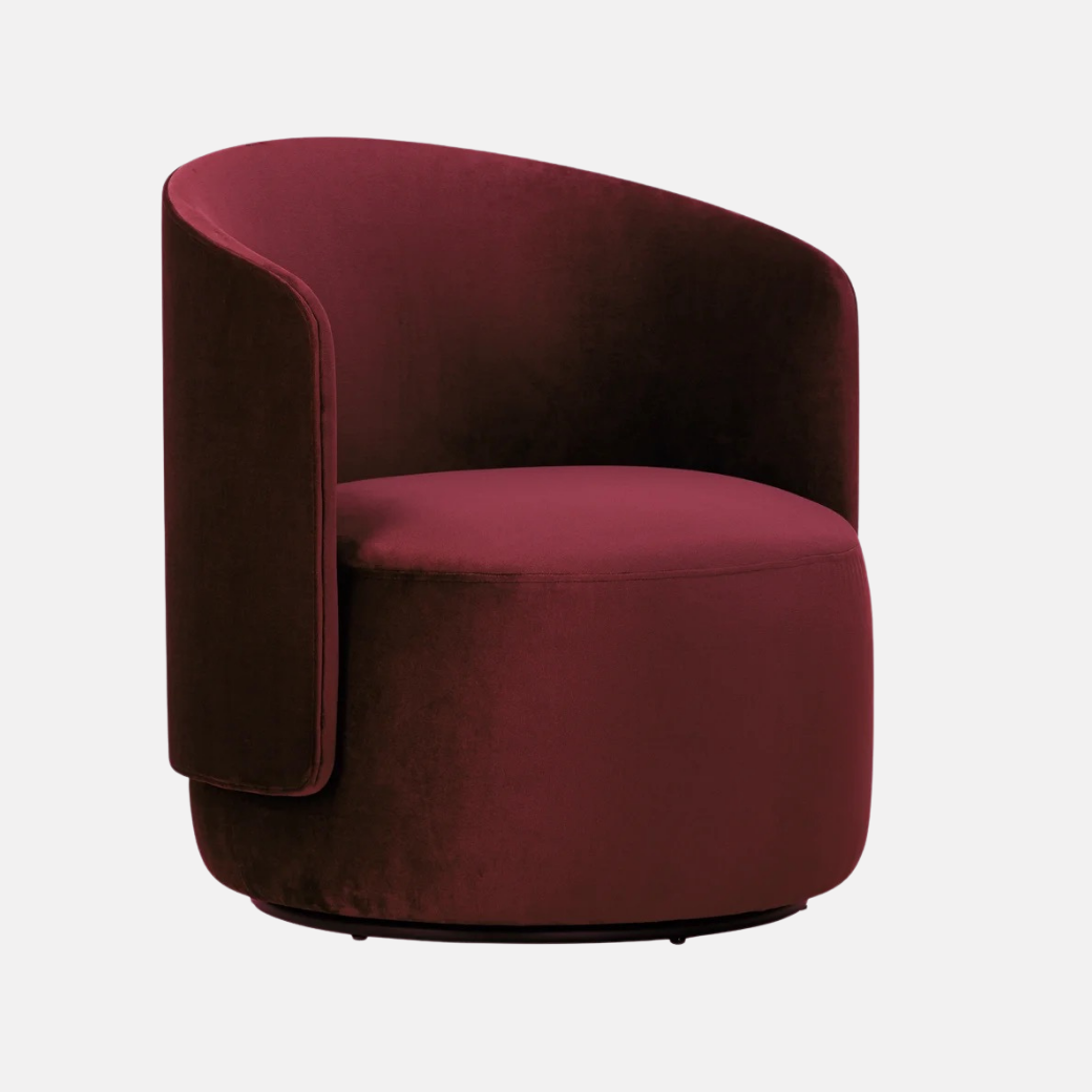 Estella Swivel Armchair - Plum