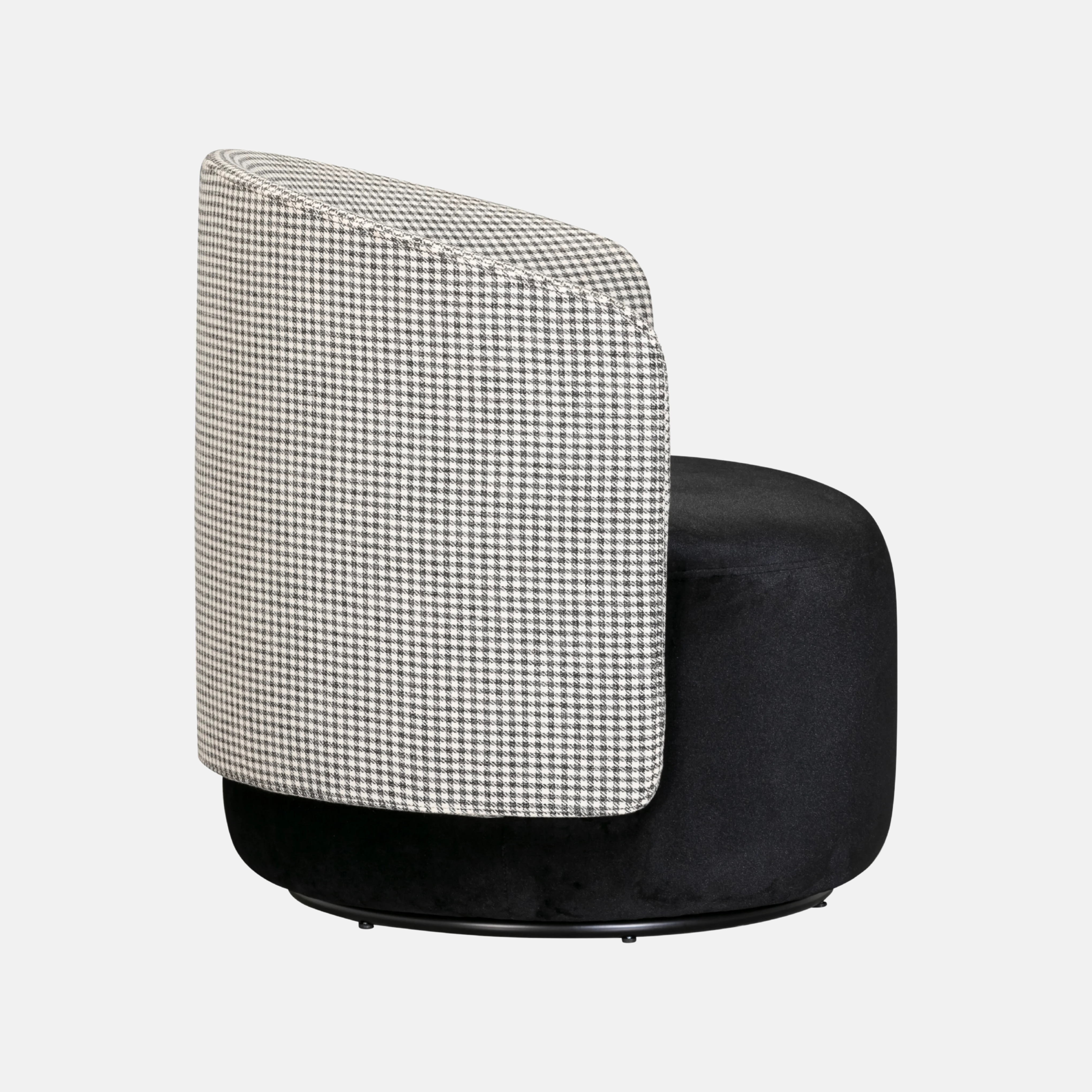 Estella Swivel Armchair - Houndstooth
