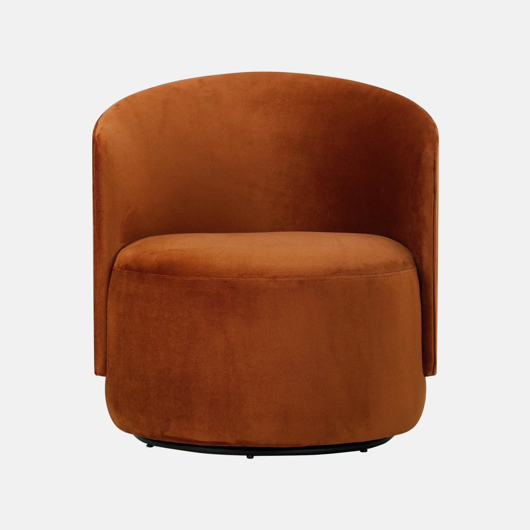 Estella Swivel Armchair - Velvet Rust