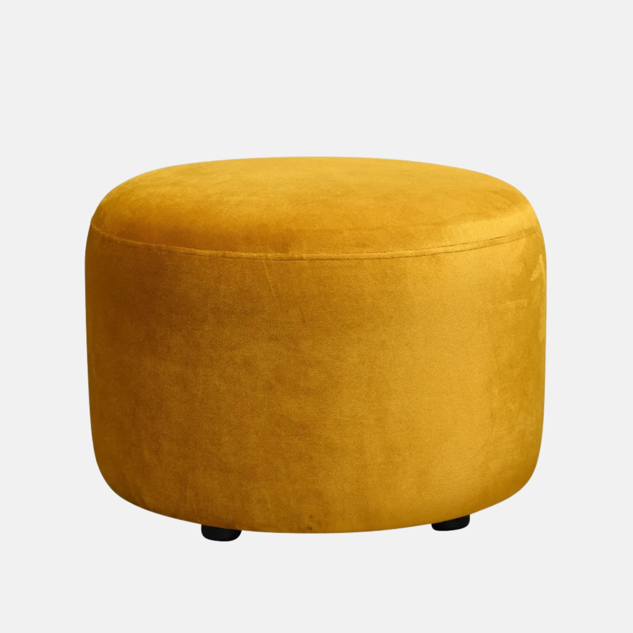 Estella Round Ottoman - Mustard