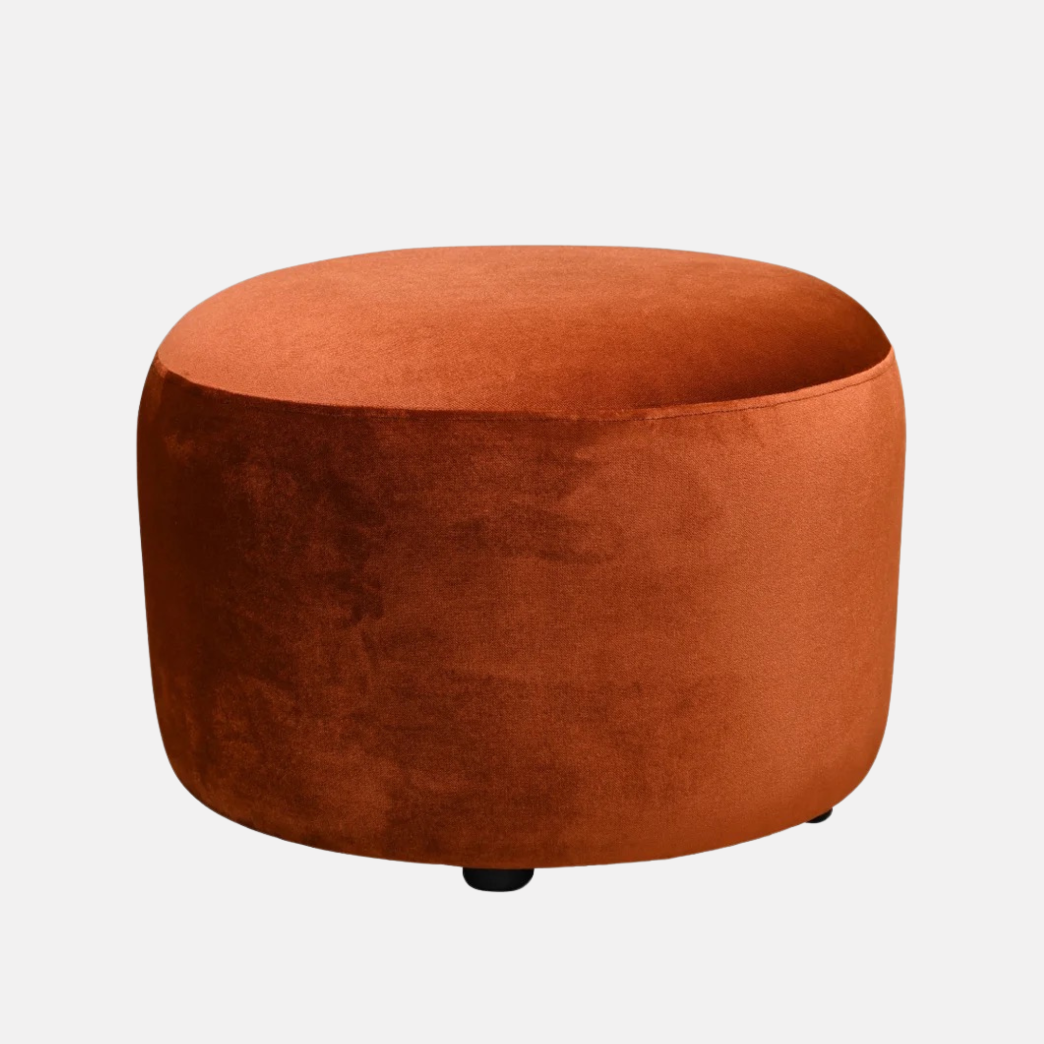 Estella Round Ottoman - Rust