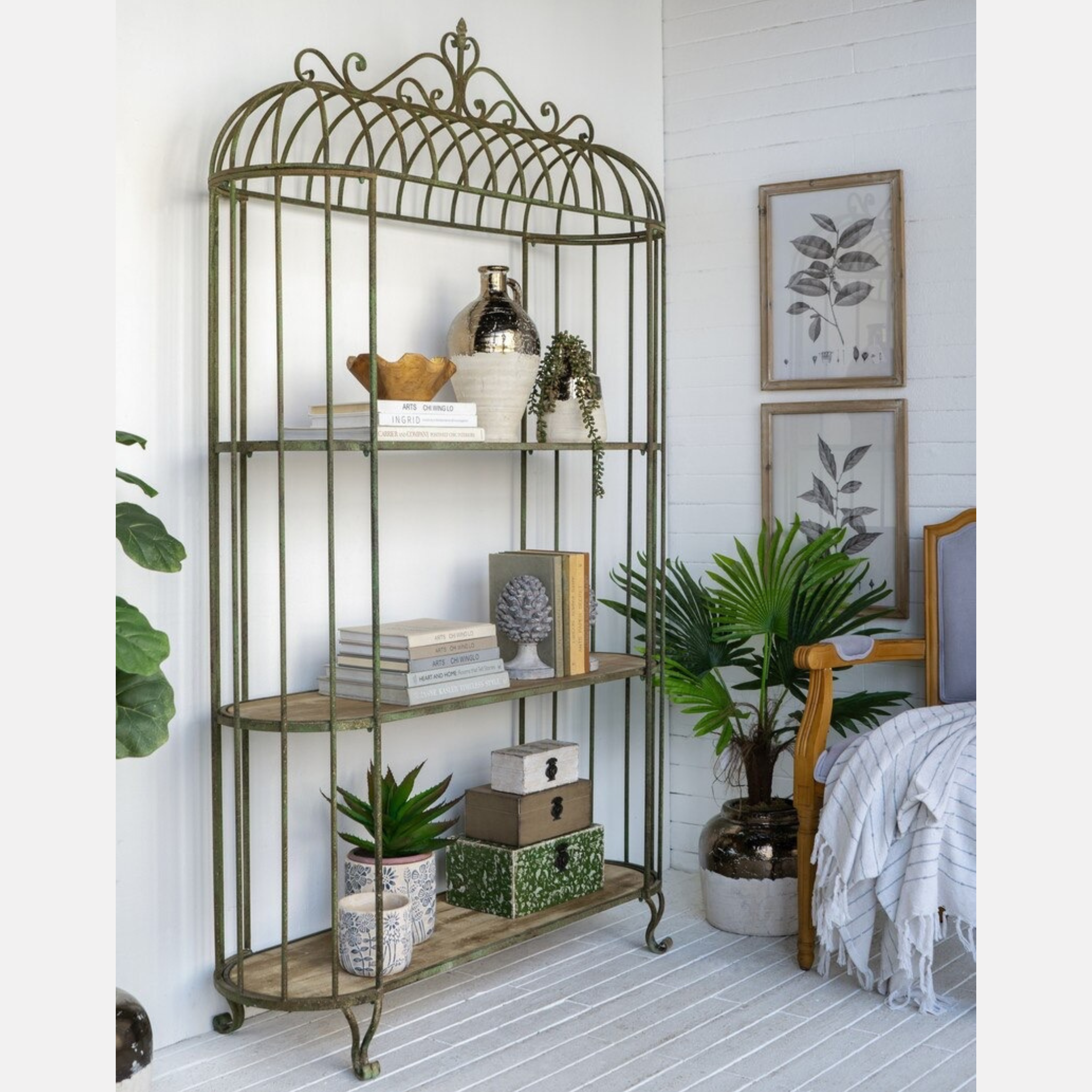 Filigree Iron Shelves