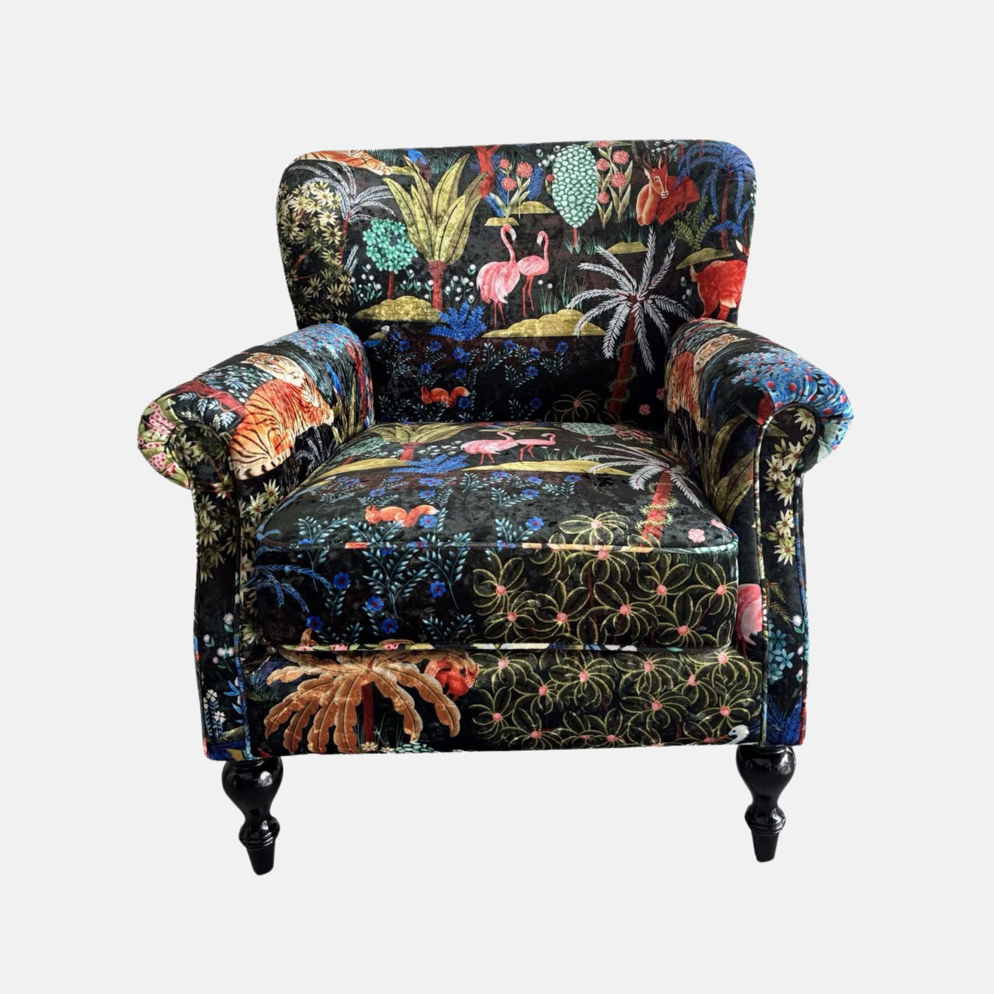 Flamingo Velvet Armchair