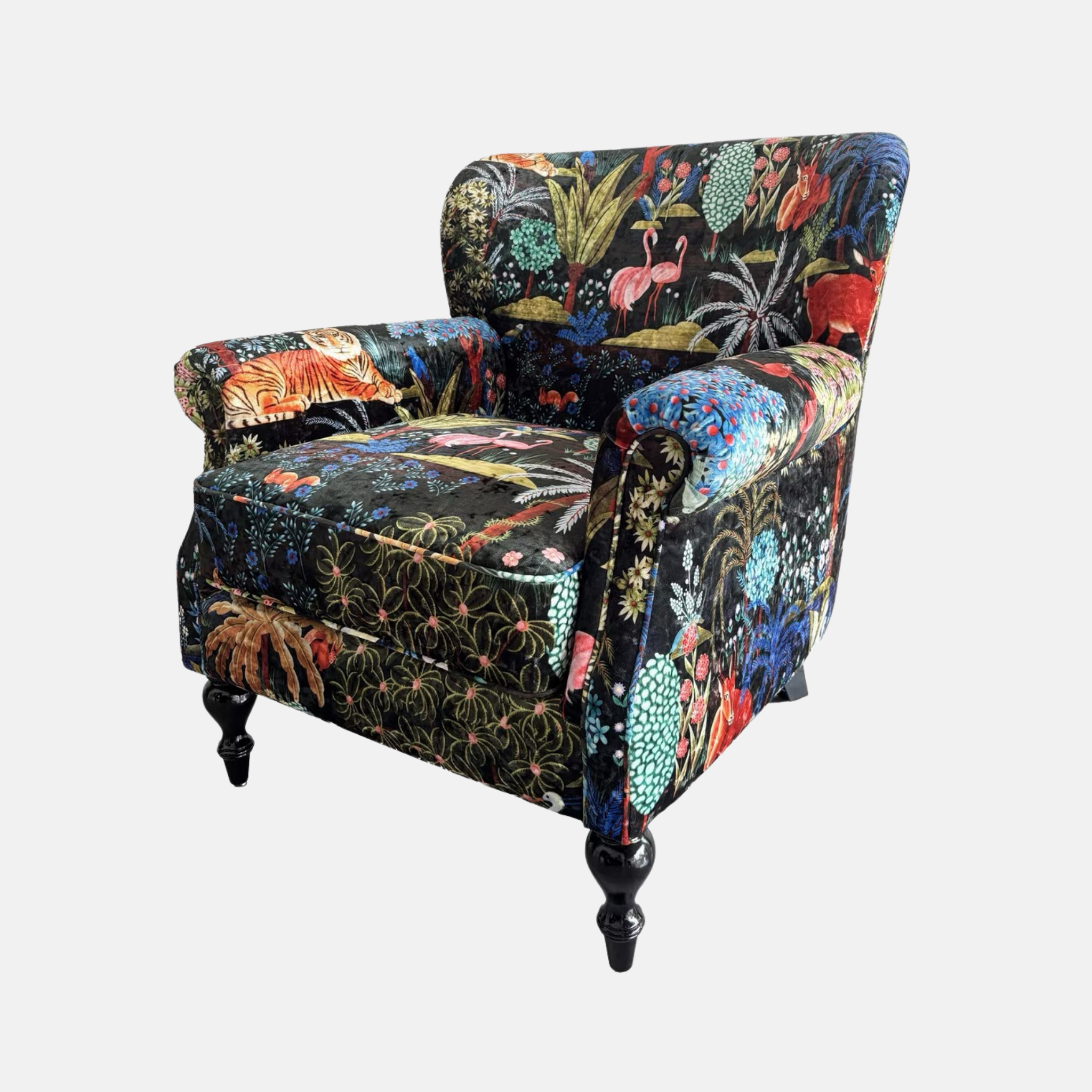 Flamingo Velvet Armchair