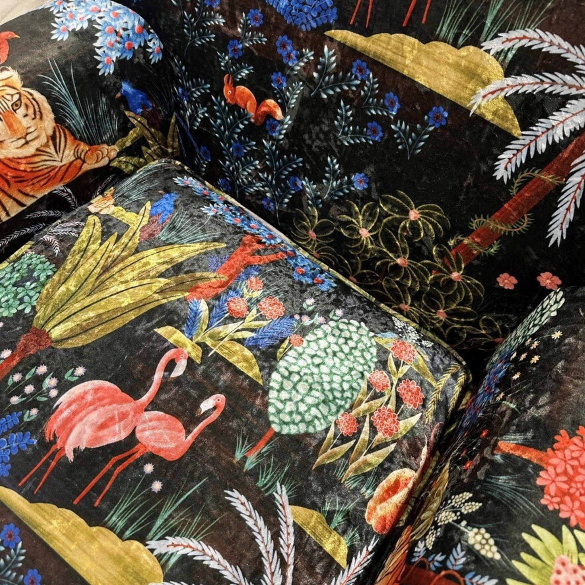 Flamingo Velvet Armchair