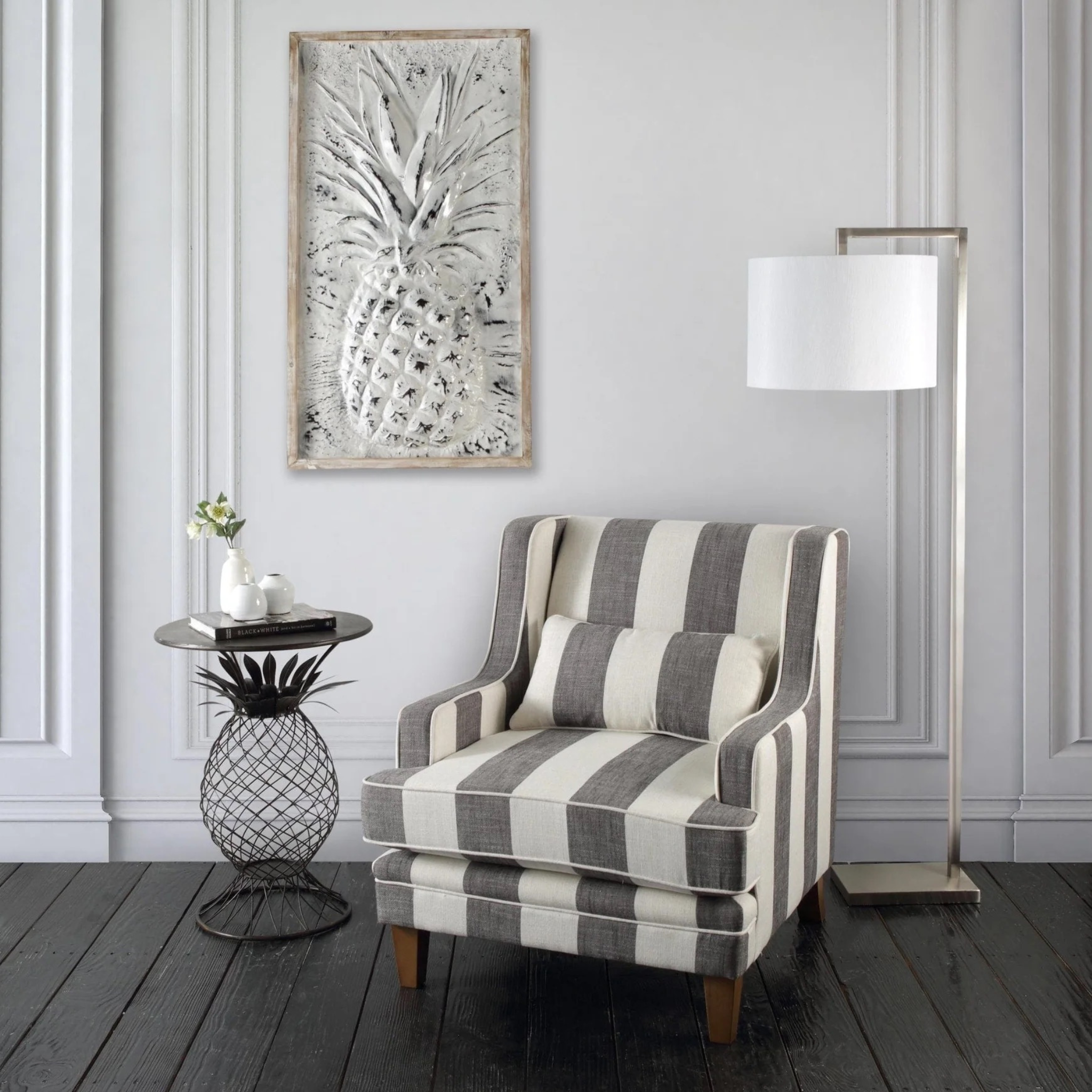 Greenport Armchair - Grey Stripe