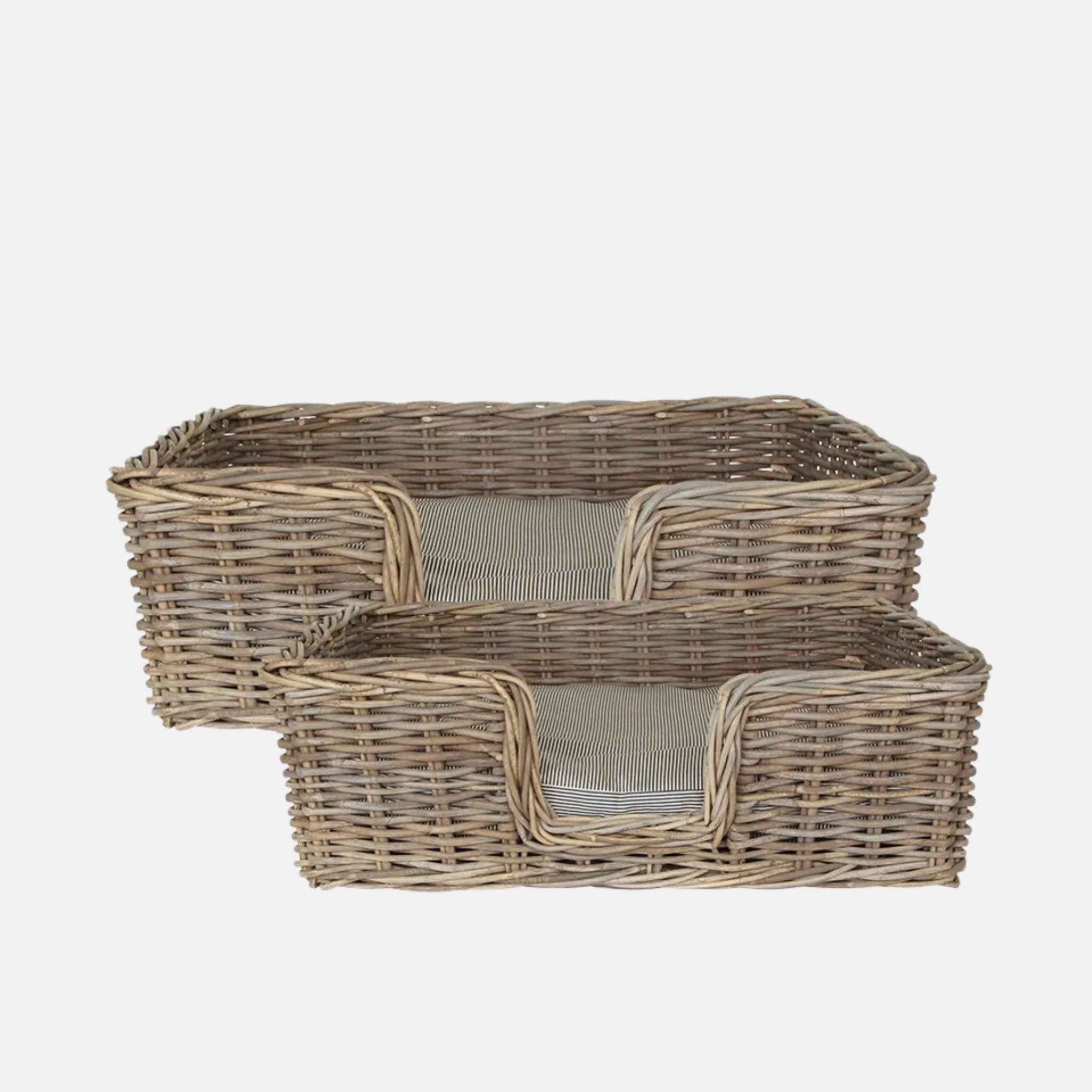 Grove Rattan Dog Bed - Set of 2