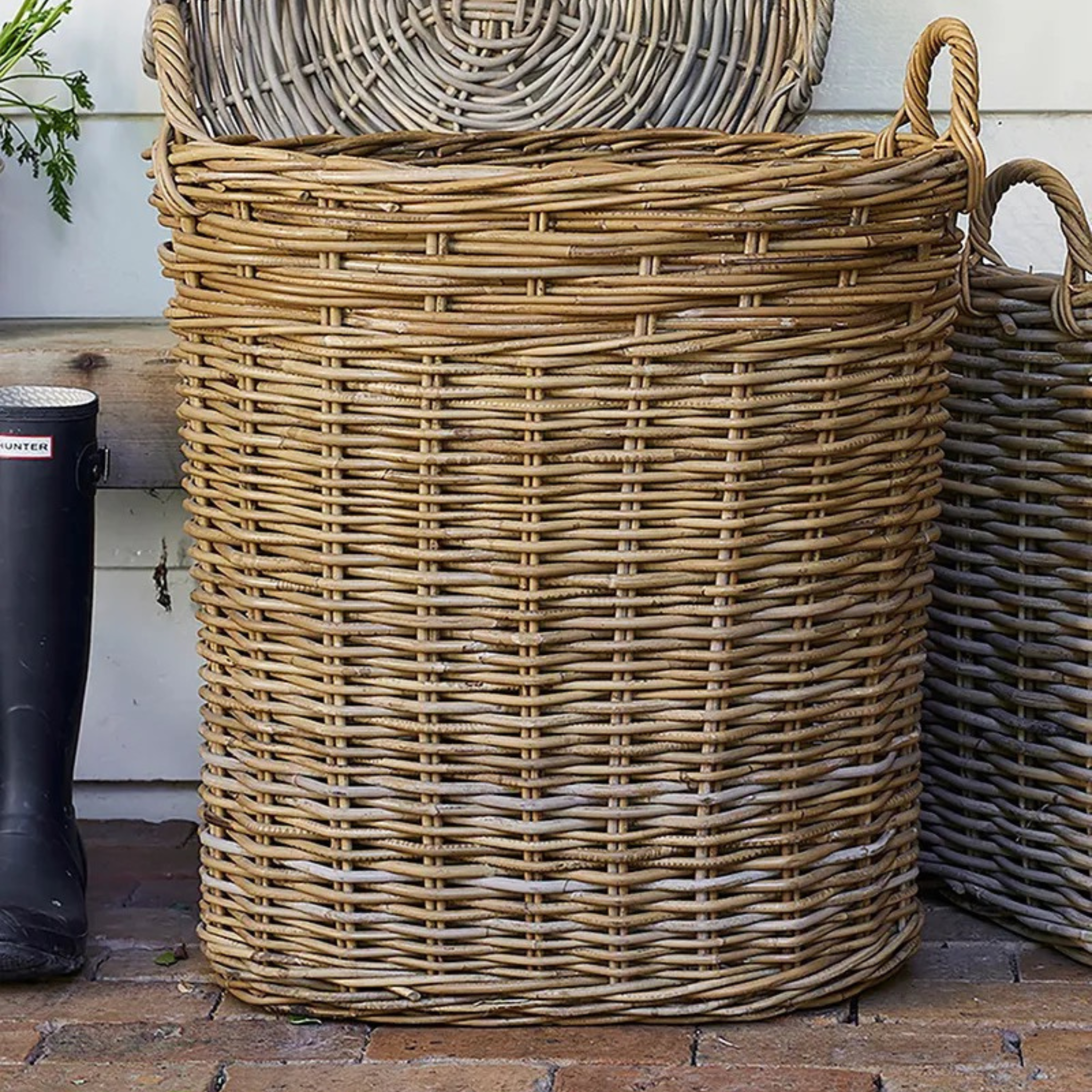 Grove Rattan Tall Oval Basket