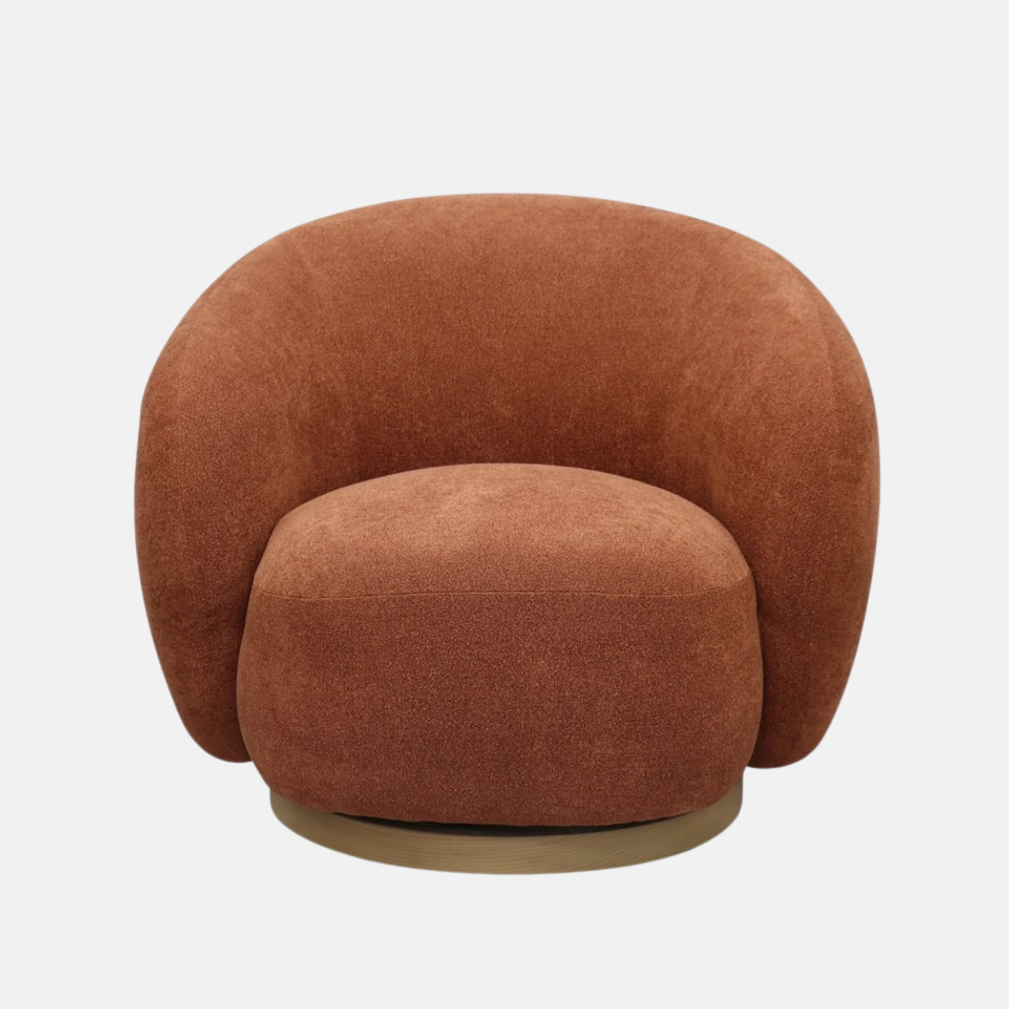 Aaron Swivel Armchair - Rust