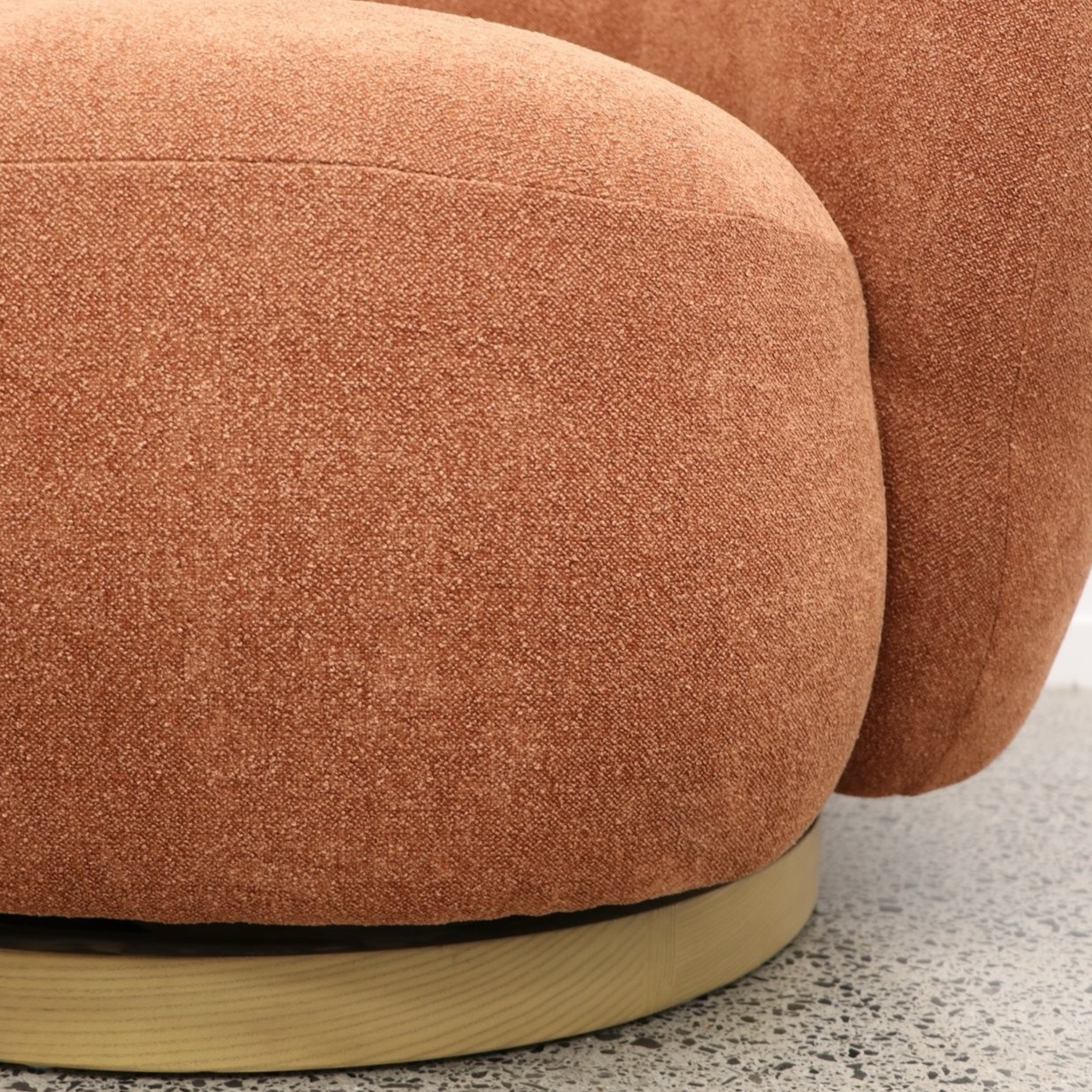 Aaron Swivel Armchair - Rust