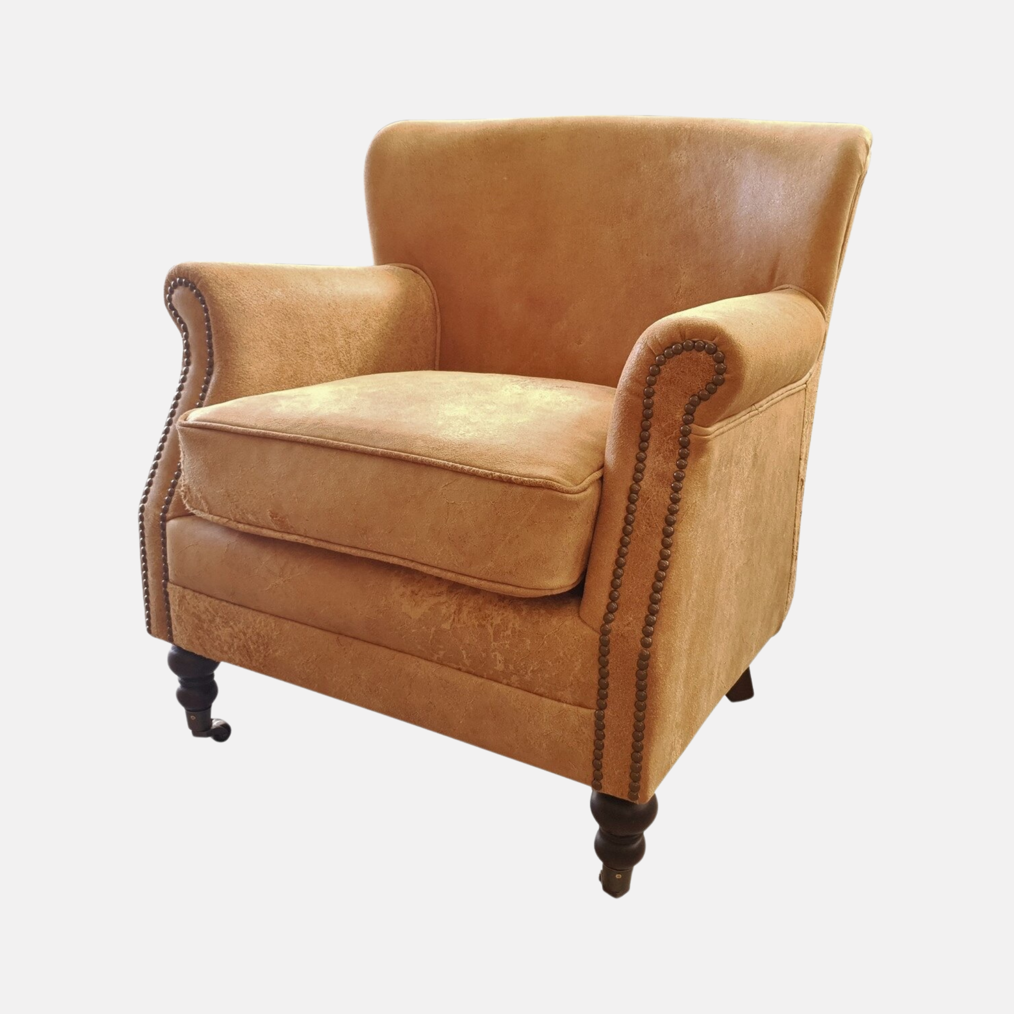 Mortimer Leather Armchair - Destroyed Camel