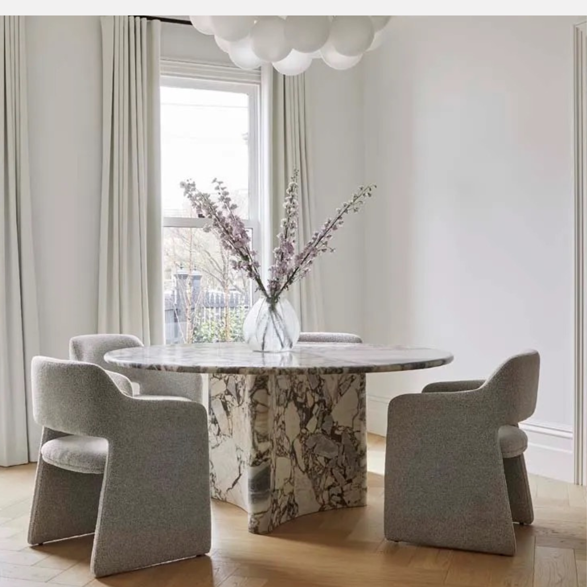 Verity Marble Round Dining Table