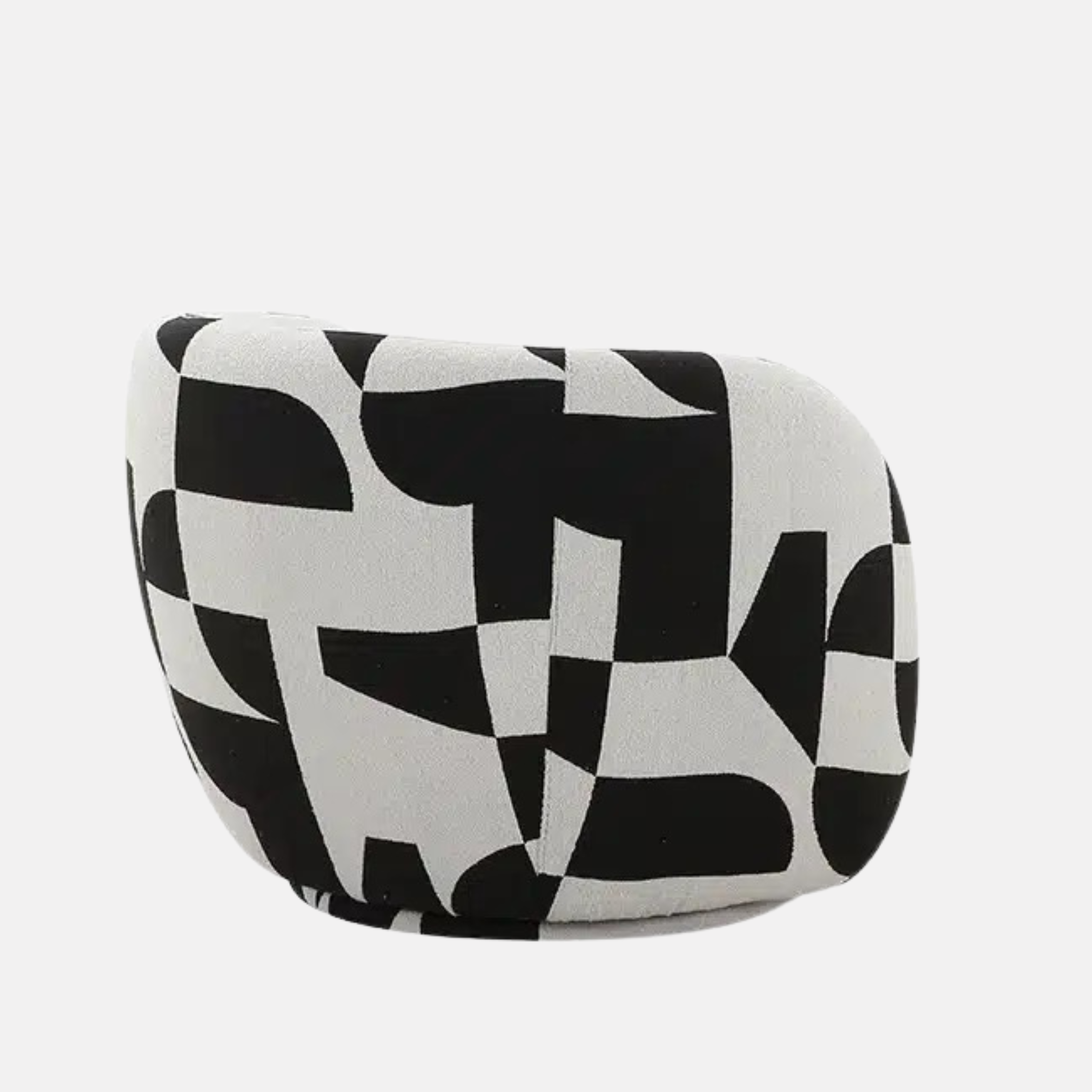 Idaho Swivel Armchair - Black & White