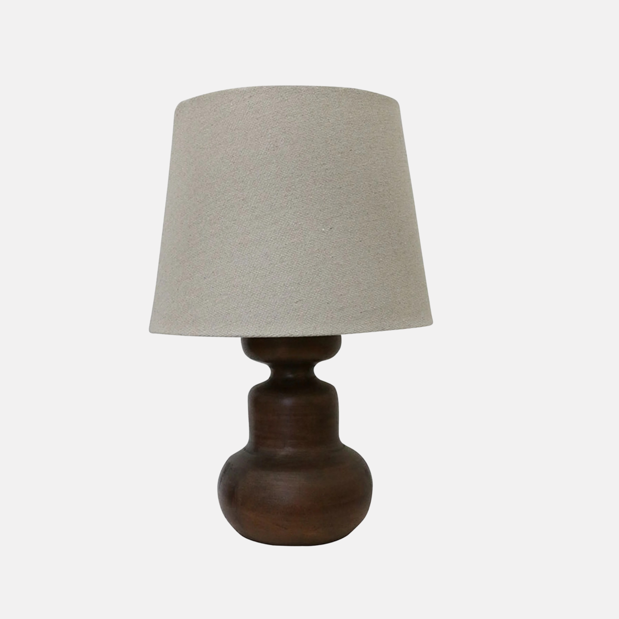 Java Wooden Urn Lamp - PAIR