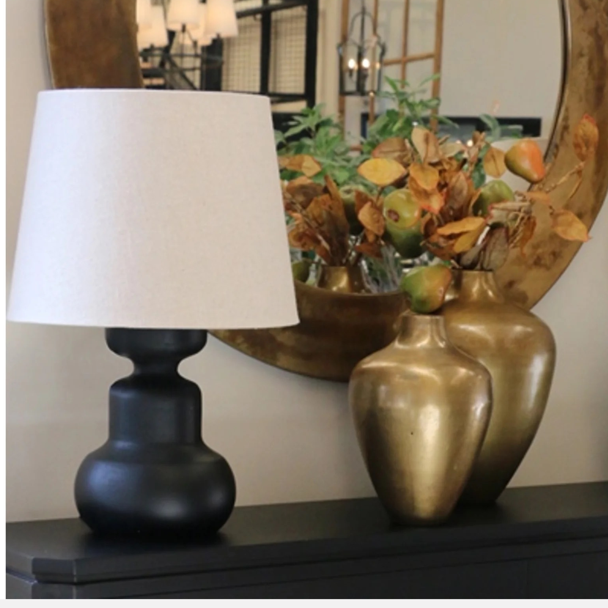 Java Wooden Urn Lamp - PAIR