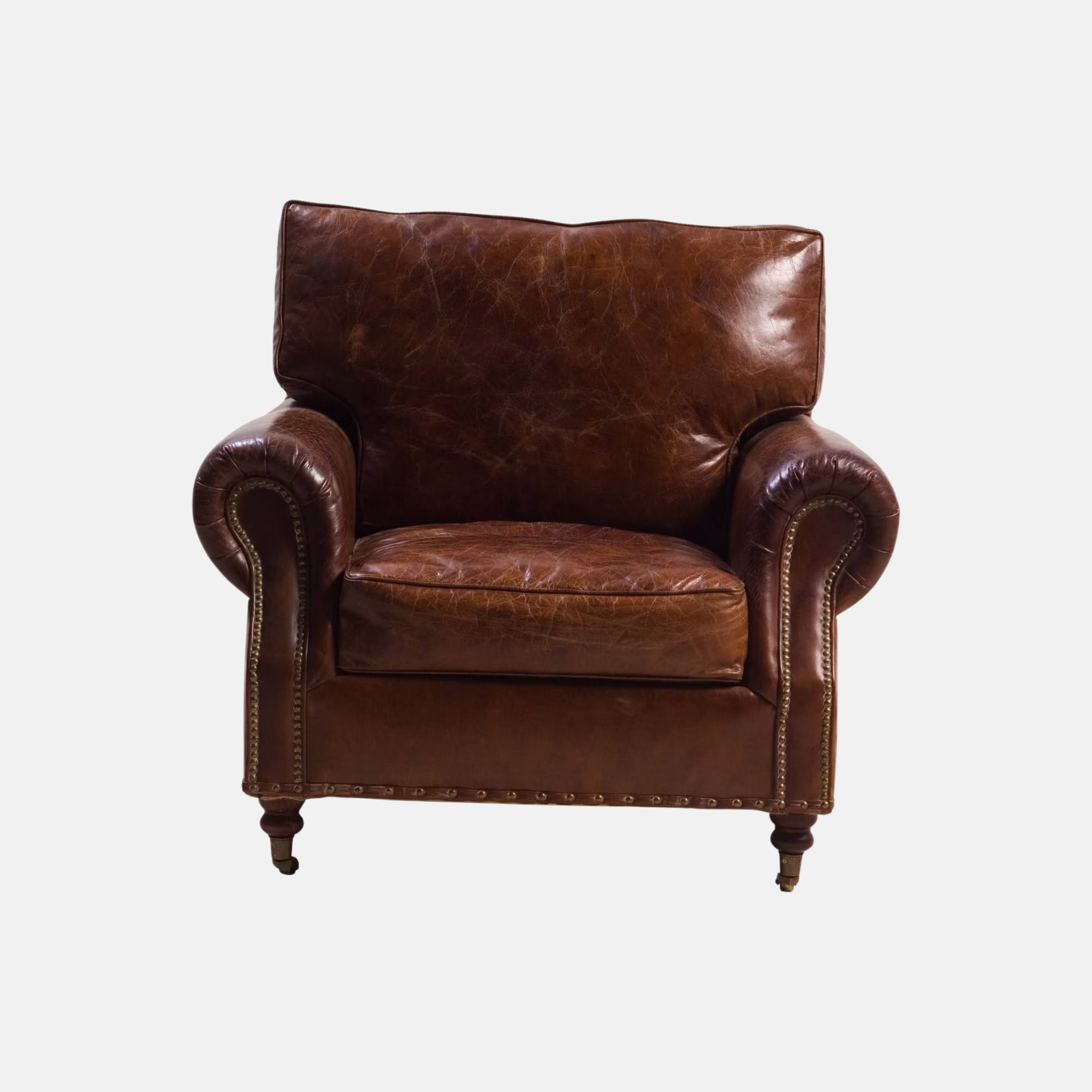 Kent Leather Armchair - Cigar brown