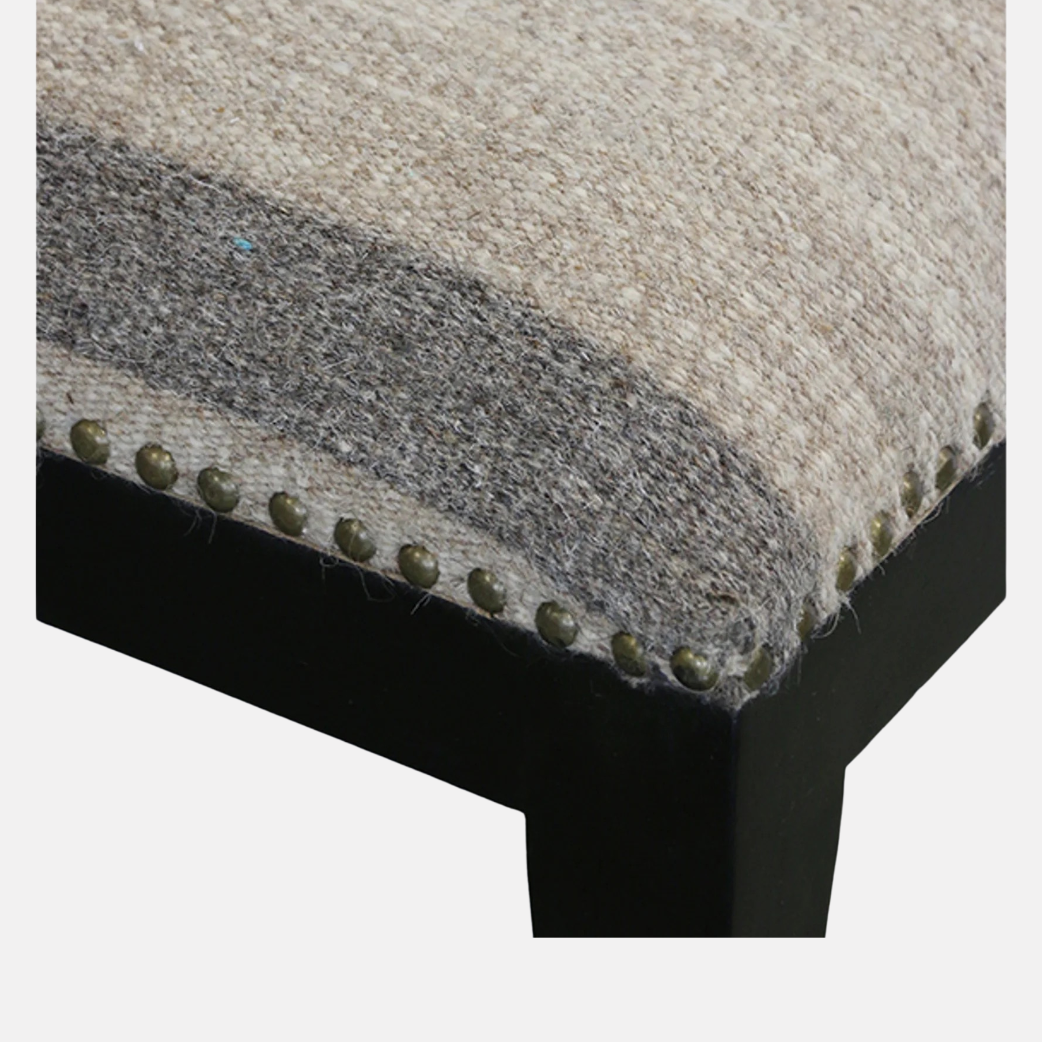 Kilim Footstool Black