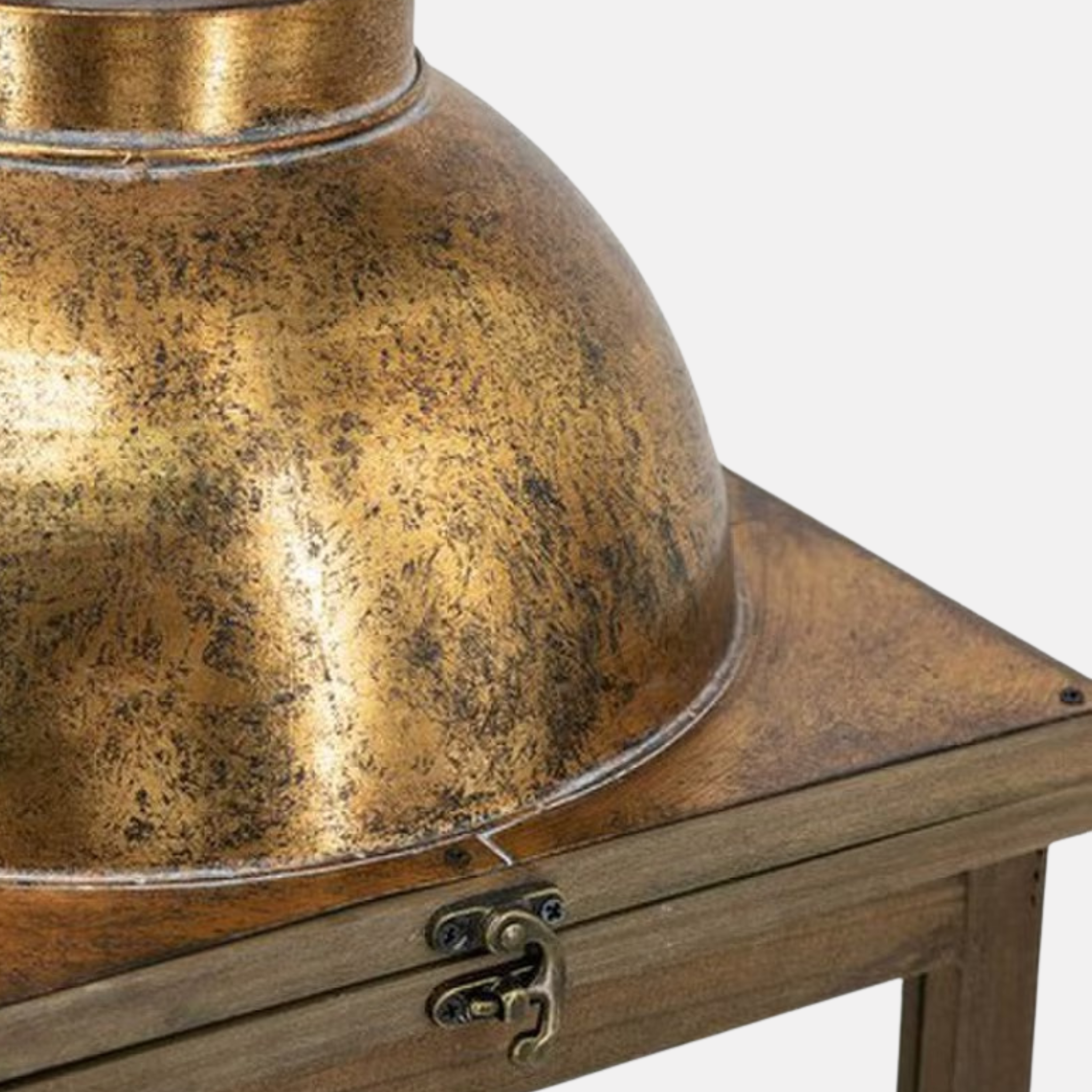 Set of Two Tall Gold Lanterns
