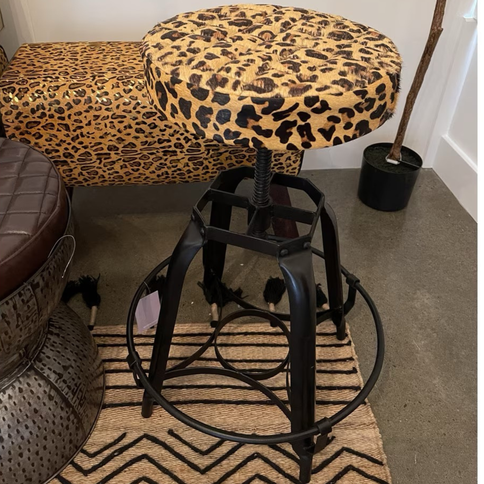 Leopard Barstool