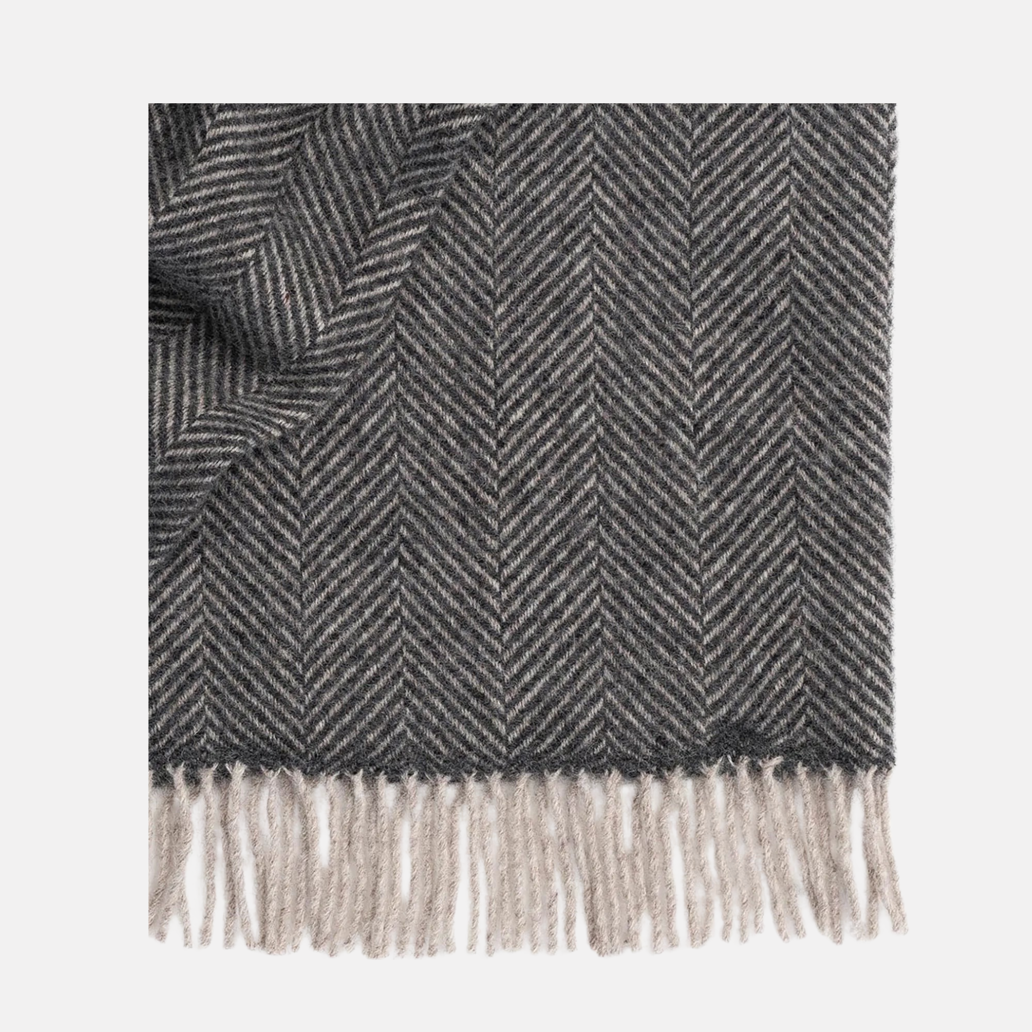 Lerwick Throw - Charcoal