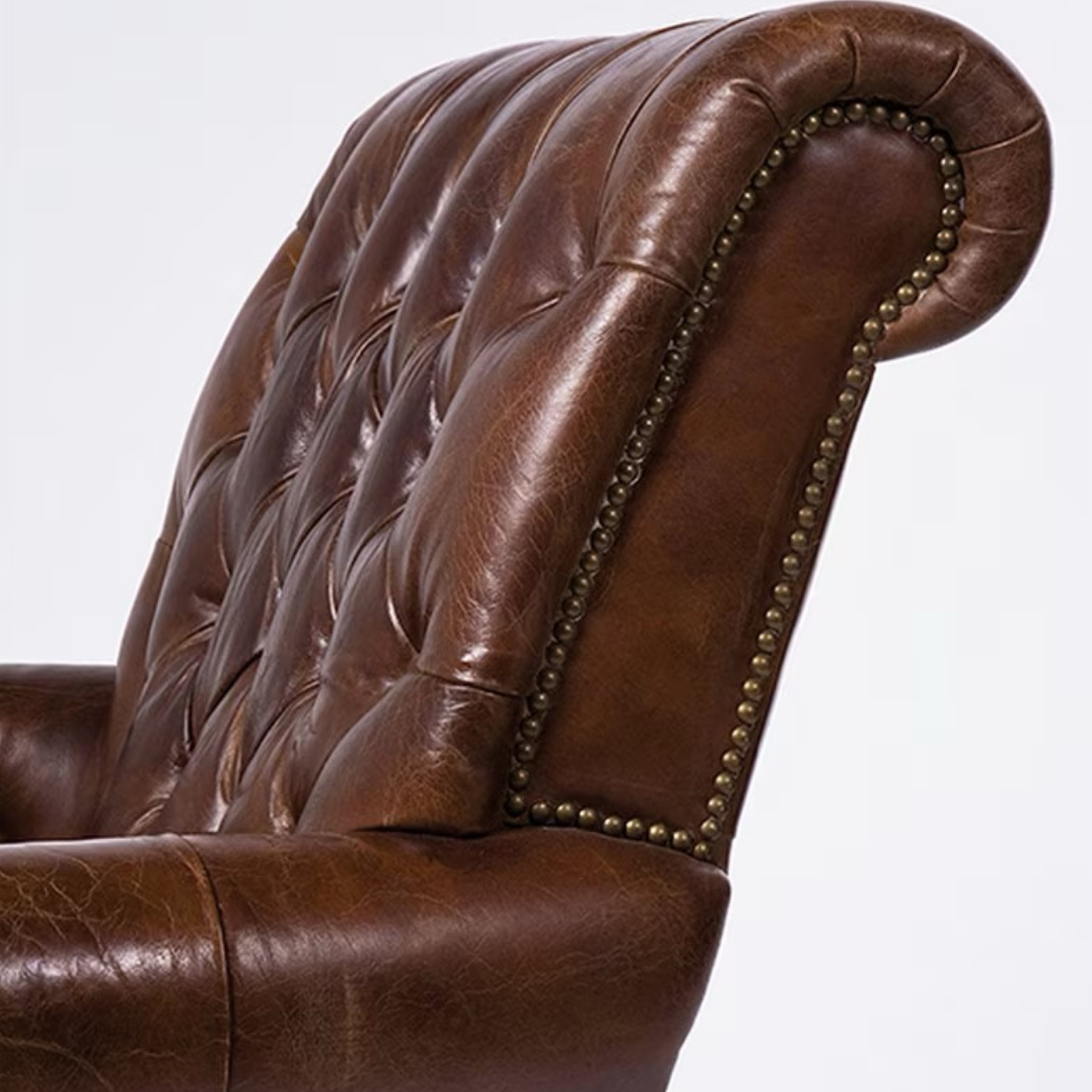 Conrad Leather Library Armchair - Brown