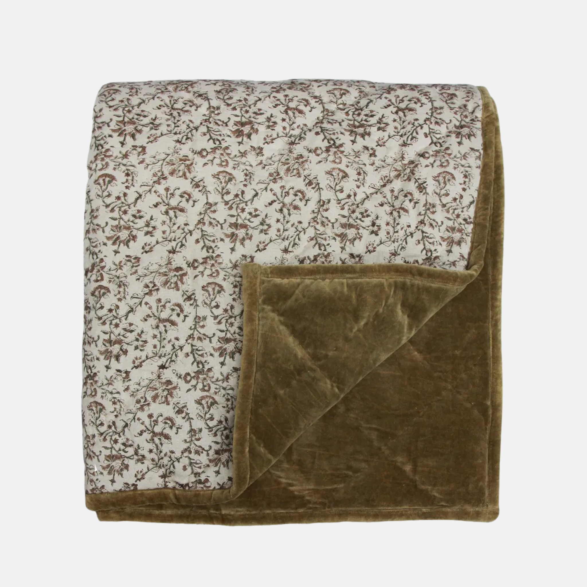 Lilibeth Floral Quilt - Olive