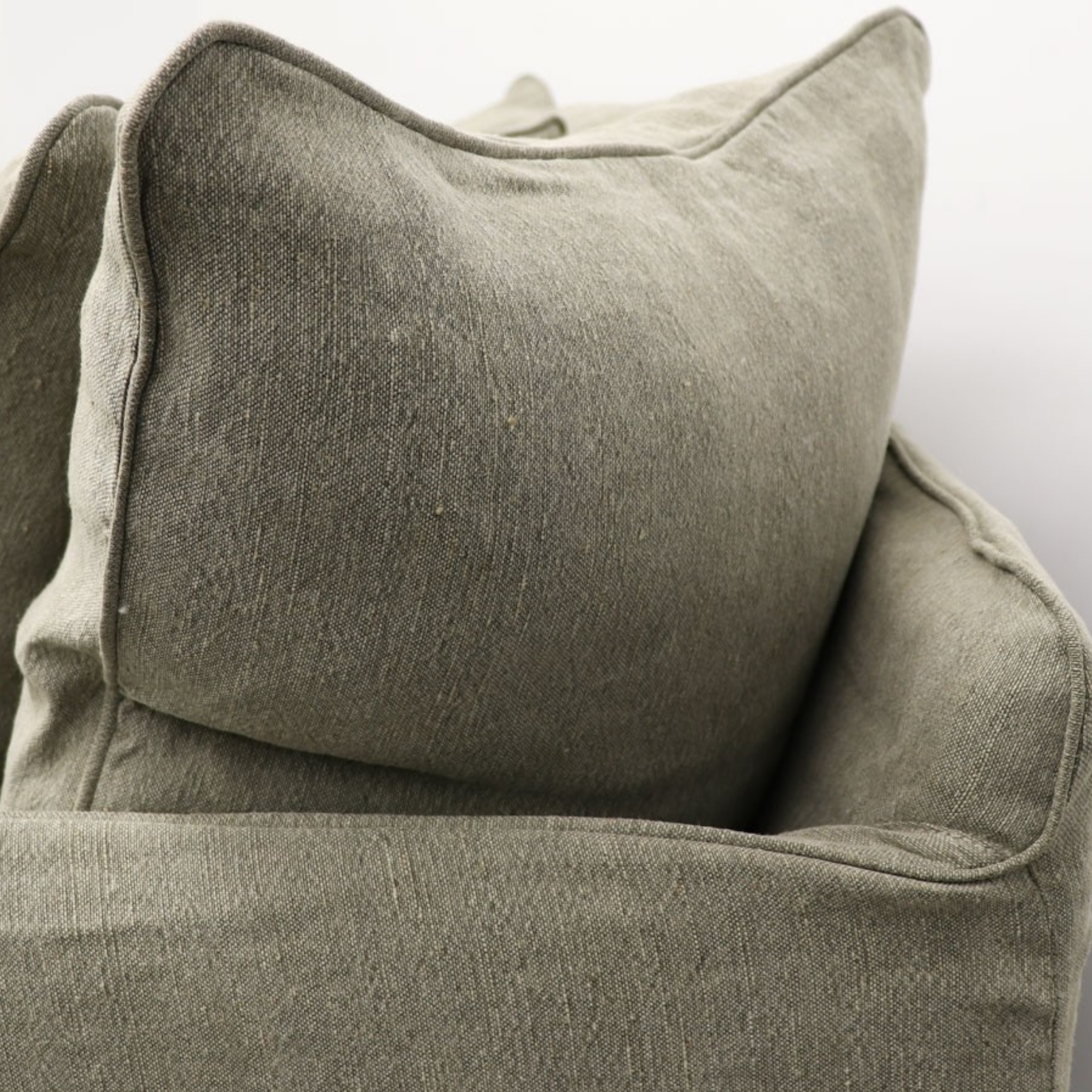 Lotus Slipcover Armchair - Khaki