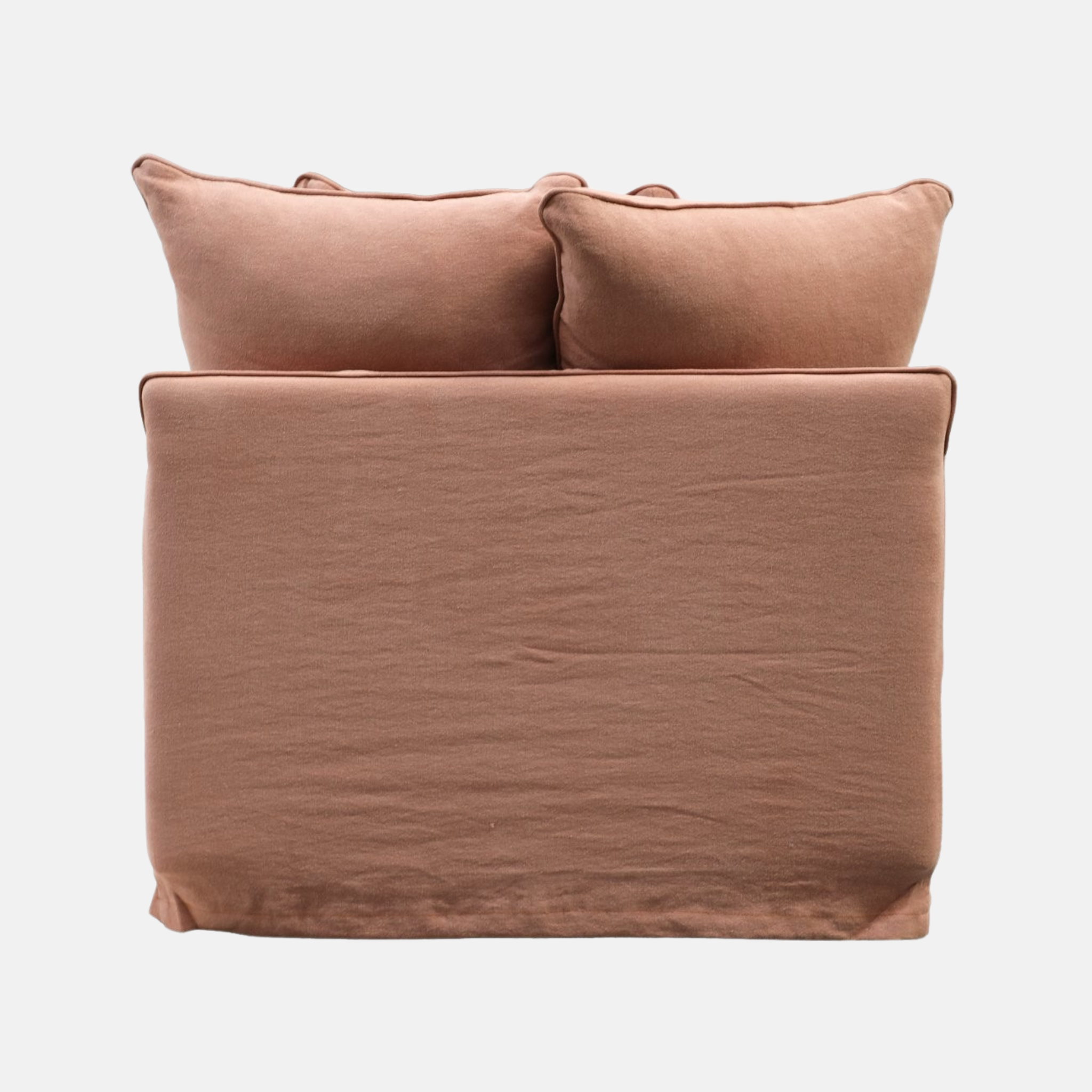 Lotus Slipcover Armchair - Brick