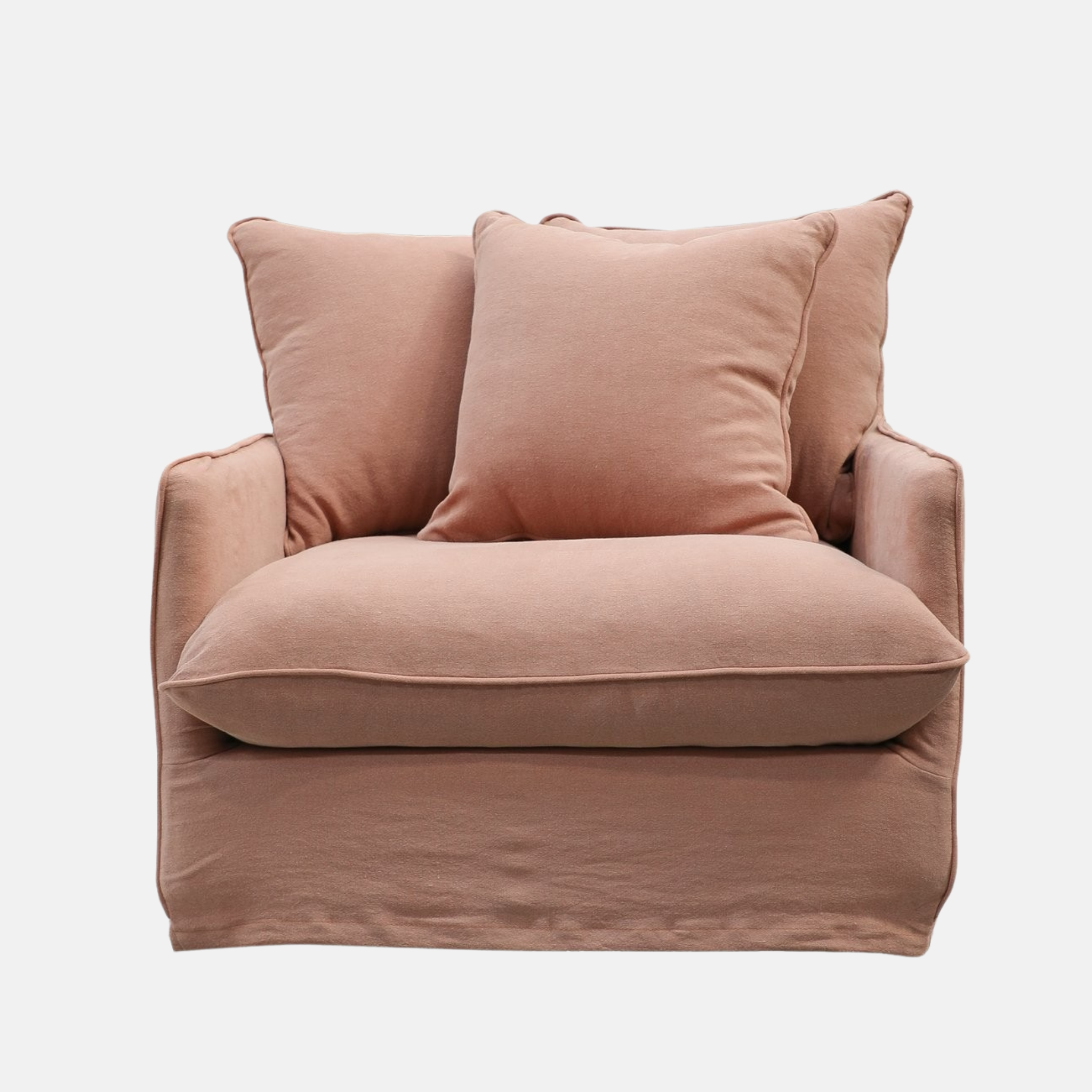 Lotus Slipcover Armchair - Brick