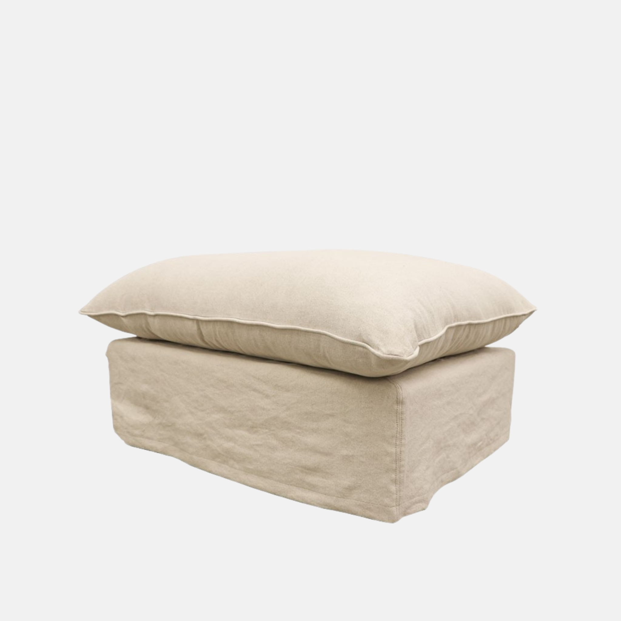 Lotus Ottoman - Oatmeal