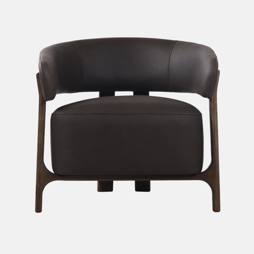 Luca Armchair - Black Leather